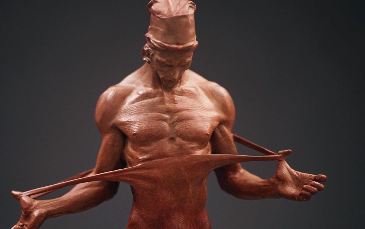 Nureyev, Atelier, Rosso - Sculpture Contemporaneo di Richard MacDonald