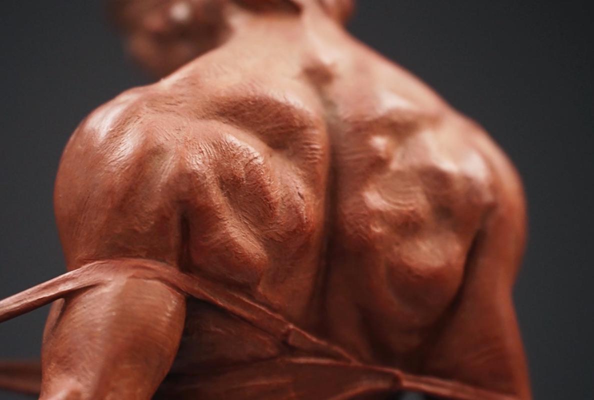Nureyev, Atelier, Rosso - Figurative Sculpture Oro di Richard MacDonald