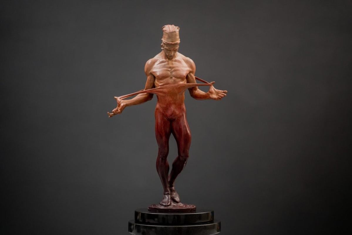 Richard MacDonald Figurative Sculpture – Nureyev, Atelier, Rot