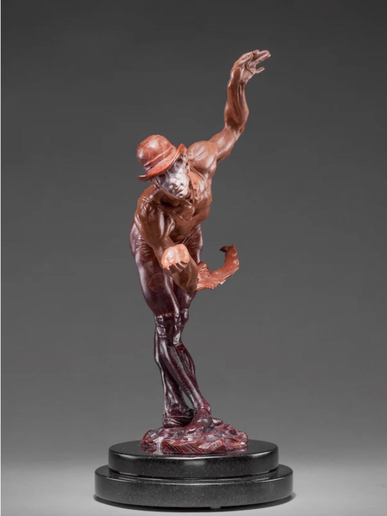 Figurative Sculpture de Richard MacDonald - Lluvia, Atelier A, Rojo