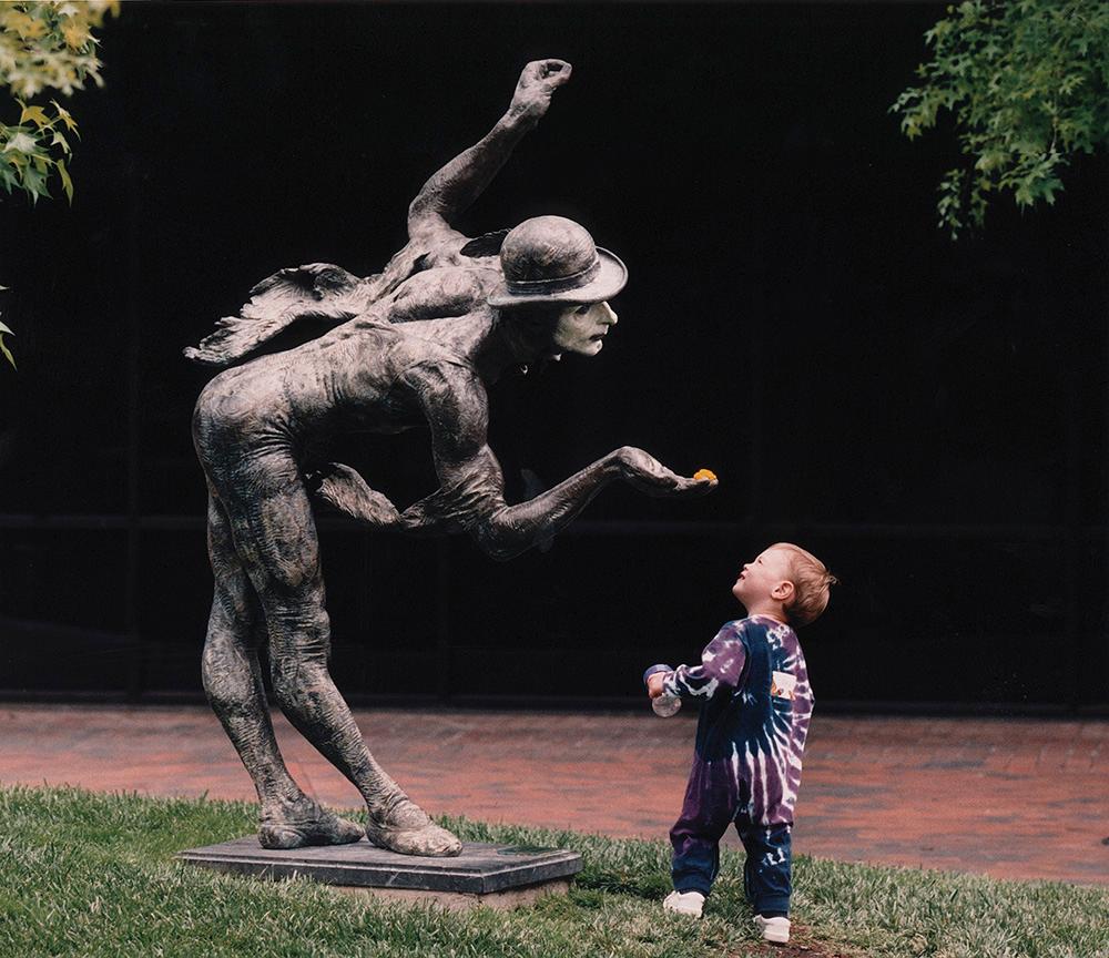 Rain, Heroic - Sculpture by Richard MacDonald