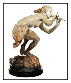 Richard MacDonald 1/2 Life The Piper Large Bronze Sculpture Signed Music Ballet