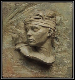 Richard MacDonald Bronze Relief Sculpture Signed Nureyev Bust Fragment Ballet