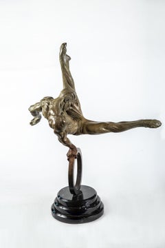 Richard MacDonald Gymnast Flair 1/2 life Fine Art Bronze Sculpture Figurative