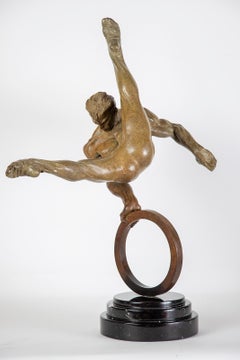 Vintage Richard MacDonald Gymnast Flair 1/3 life Fine Art Sculpture Icon