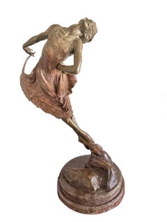 Richard MacDonald Red Dress Half Life 41” Signed Bronze Sculpture Edition of 90