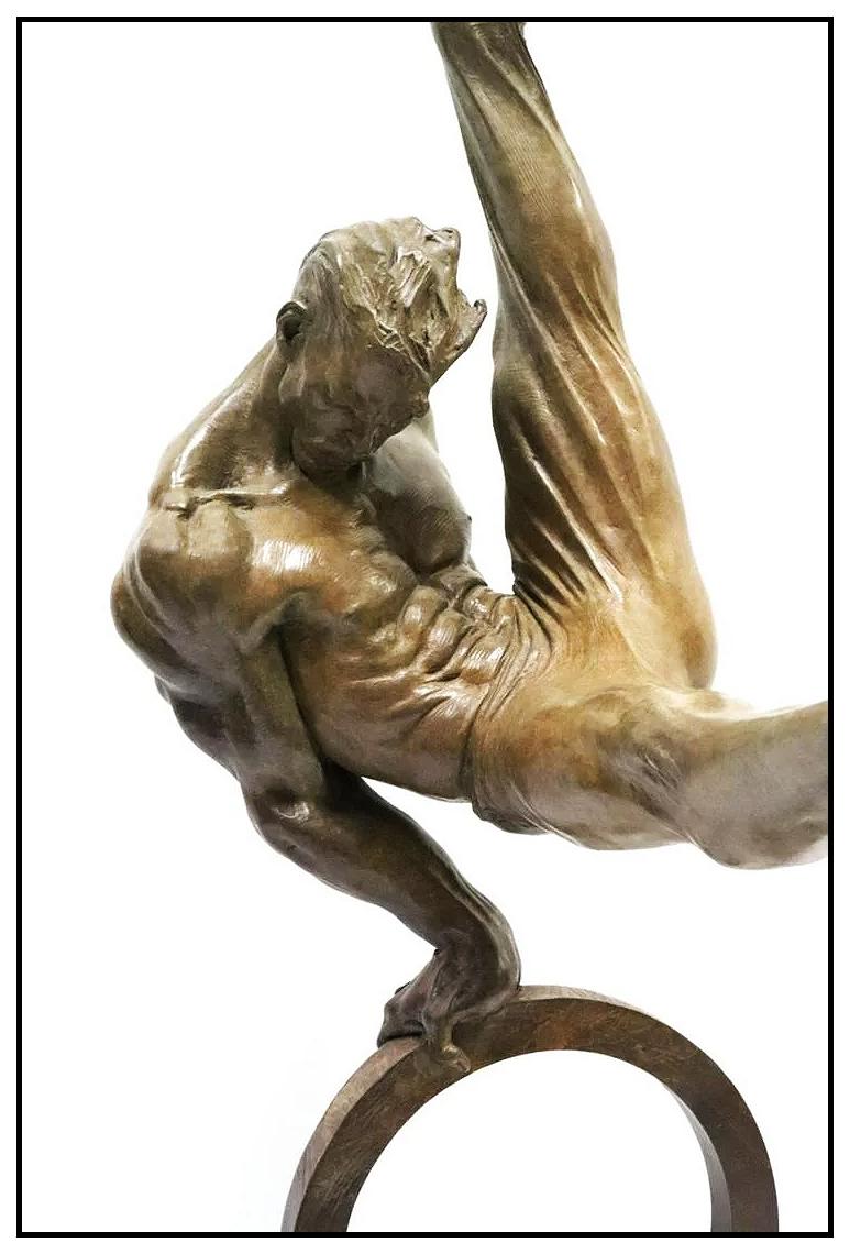 Richard MacDonald The Gymnast 1/3 Life Flair Signed Bronze Sculpture Large Art For Sale 2
