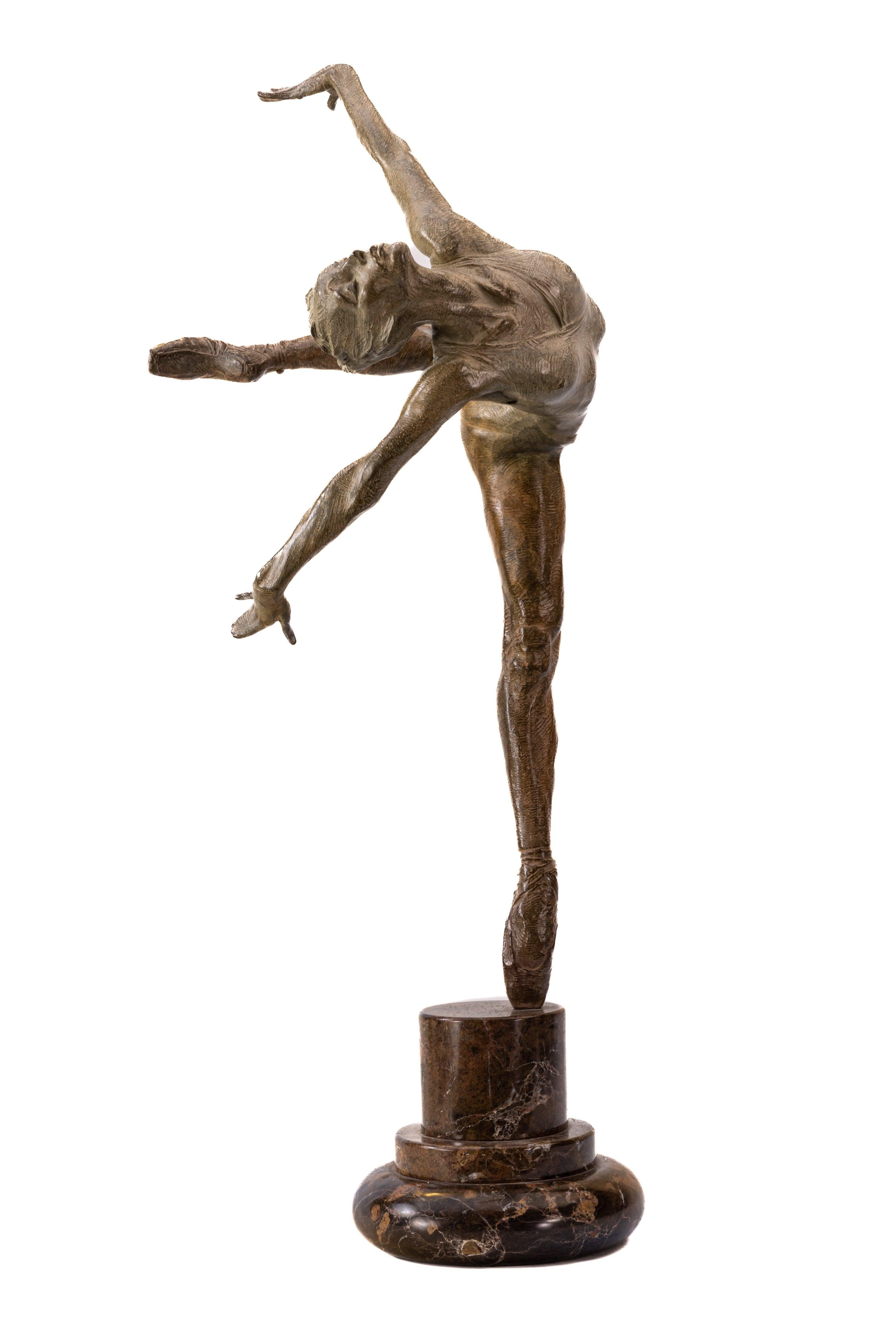 Richard MacDonlad Flight in Attitude 2001 Signed Bronze Sculpture with COA