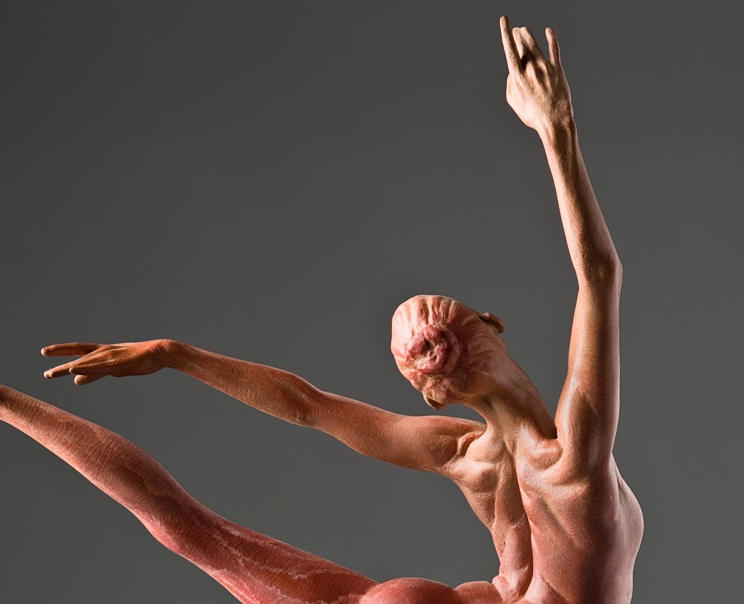 Sissone, Atelier, Red - Gold Figurative Sculpture by Richard MacDonald