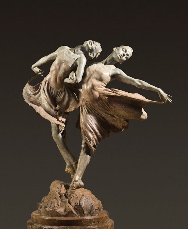 Richard MacDonald Figurative Sculpture - Sisters, Half life