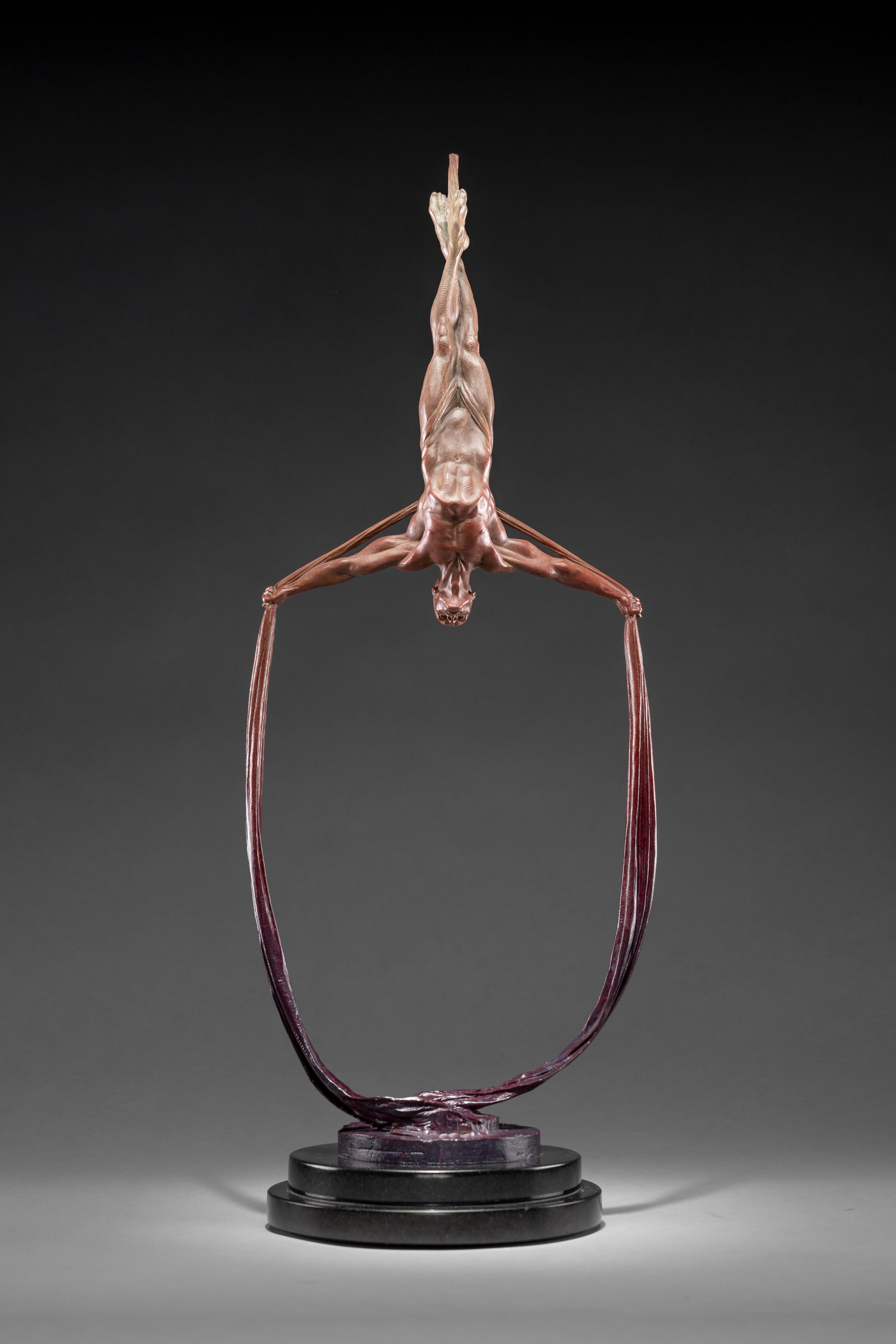 Richard MacDonald Figurative Sculpture - Transcendance, Atelier, Red: Contemporary Bronze Sculpture , 21st Century
