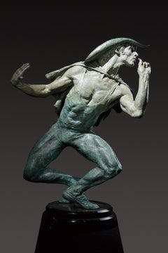 Whiteface, Half Life Bronze Sculpture, Contemporary, Signed, 1990s