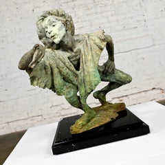 Richard MacDonald La Fuite Du Temps 1990 Limited Edition Bronze Signed Sculpture