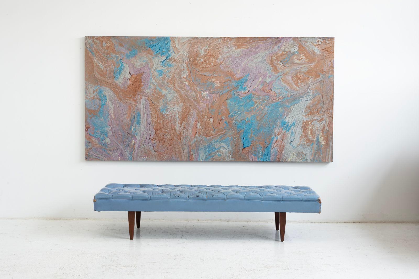 Richard Mann Monumental Psychedelic Painting 1975Dimensions:96