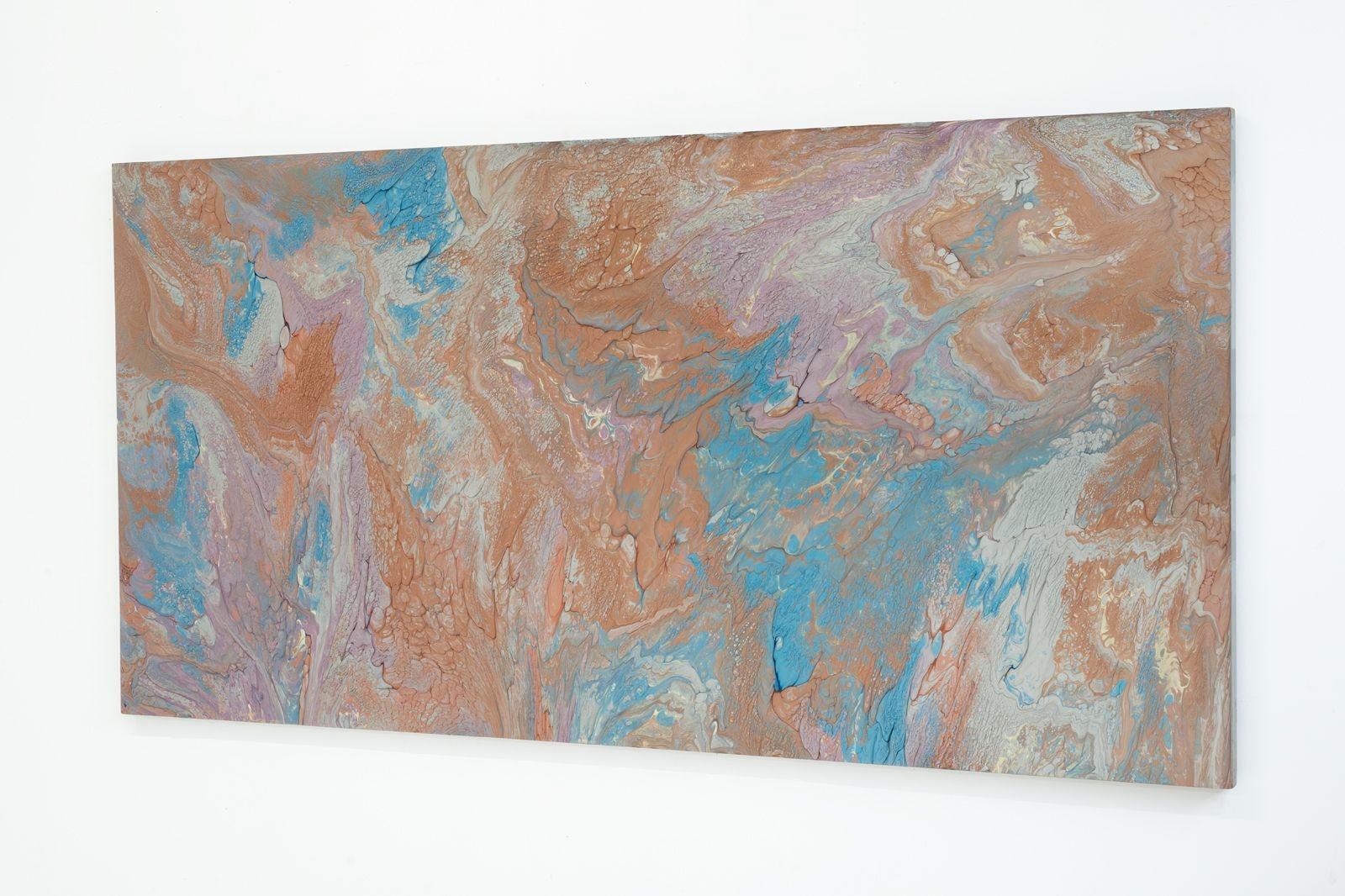 Peinture psychédélique monumentale de Richard Mann 1975 Bon état - En vente à Chicago, IL