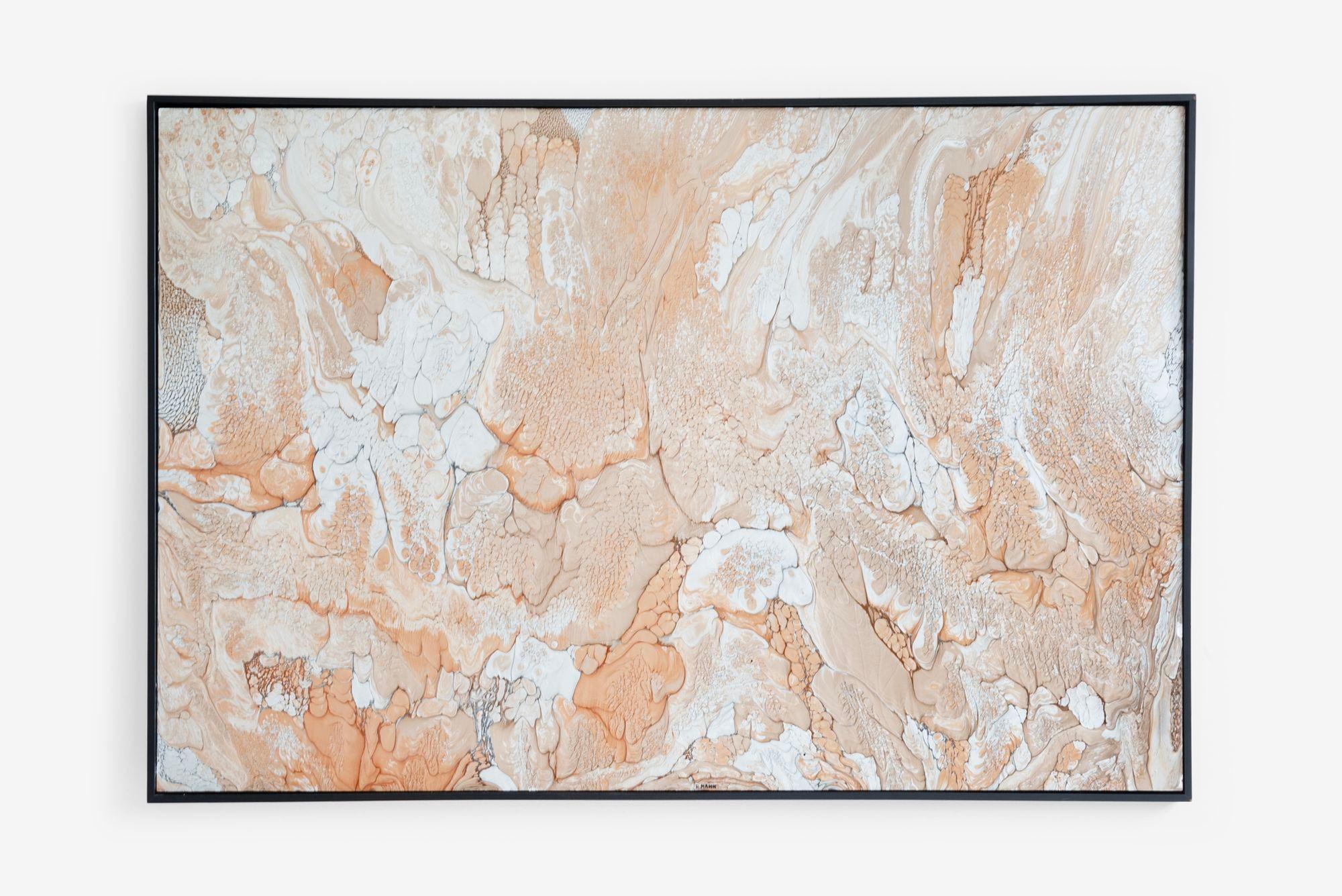 Pintura de Richard Mann, Acrílico grande enmarcado sobre masonita.
Richard Mann ha expuesto en Art Basel y ha sido publicado en Architectural Digest. Actualmente reside en Santa Bárbara, California.
