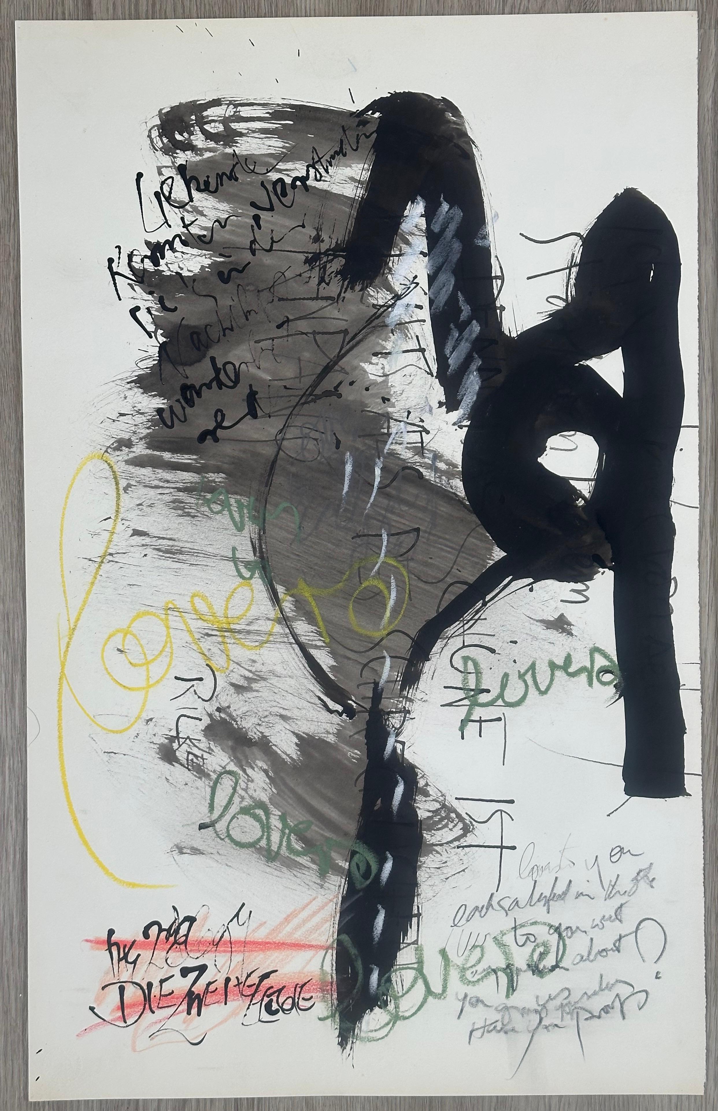 Duino Elegies - Neo-Expressionist Painting by Richard Mann