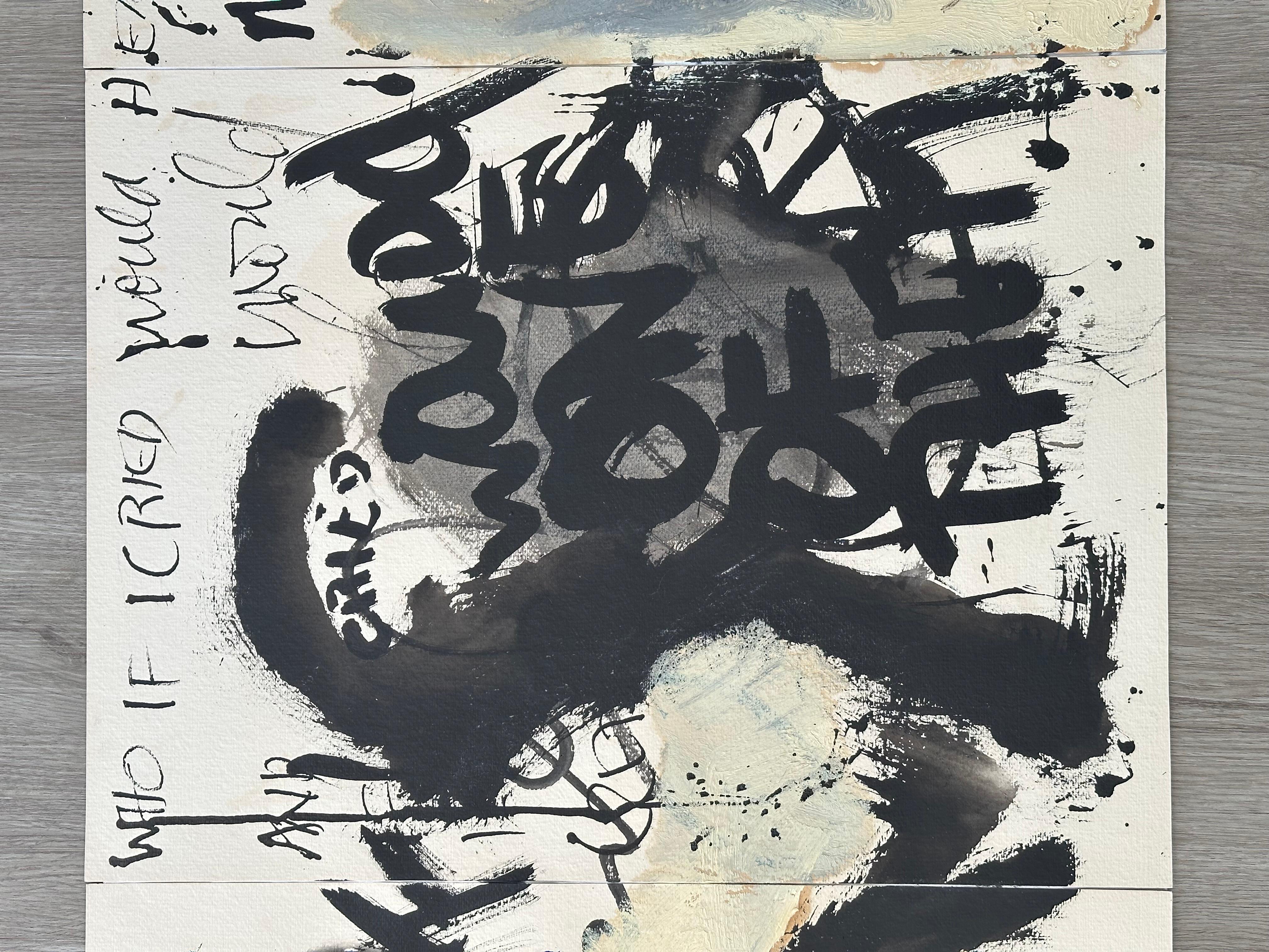 Duino Elegies study - Neo-Expressionist Painting by Richard Mann