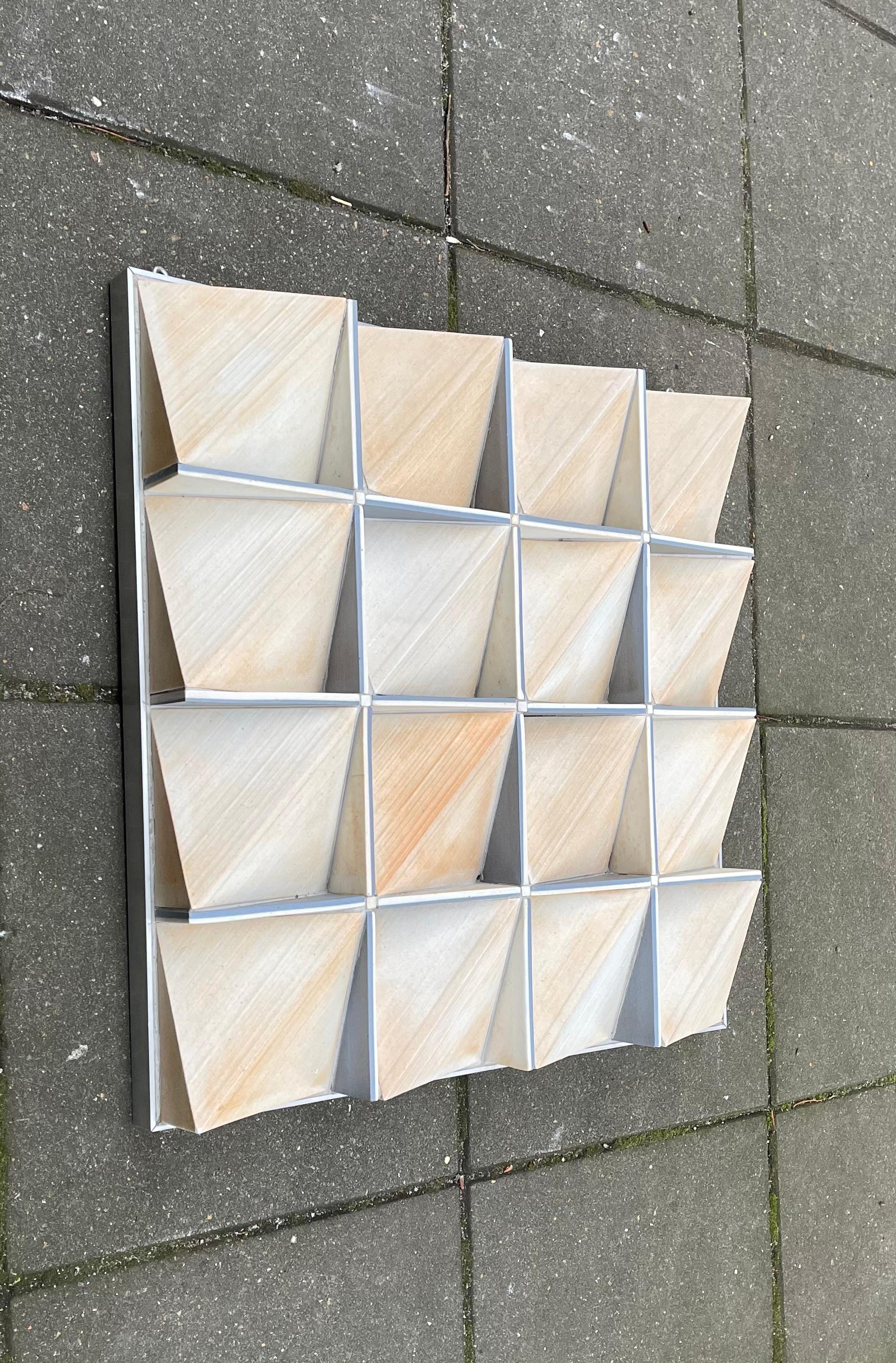 Porcelain Richard Manz 'Trapez' - Three Dimensional Art Wall Sculpture, 1986 For Sale