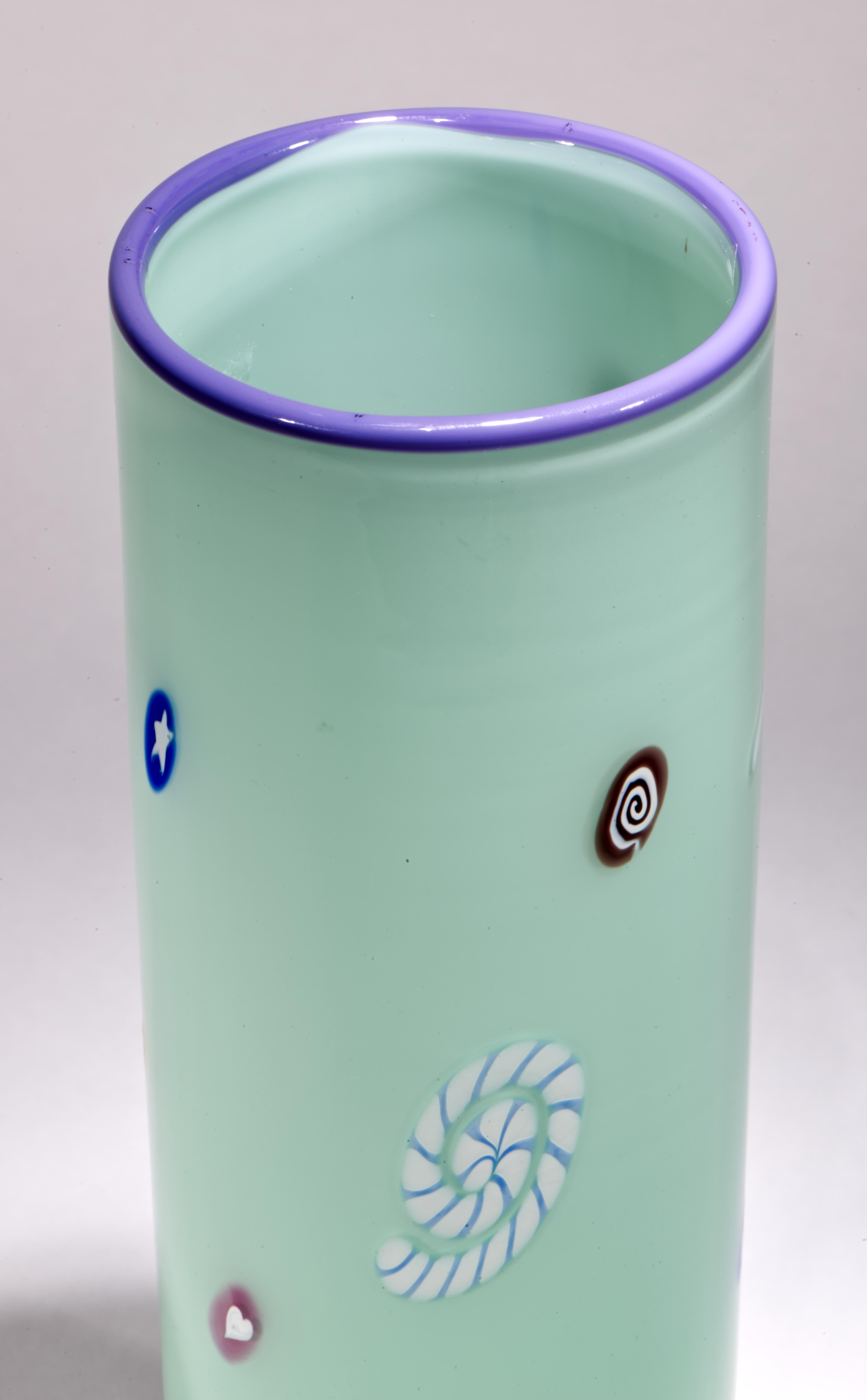 Fine XX secolo Richard Marquis per Noble Effort Vaso Murrini, Vetro da Studio Americano in vendita