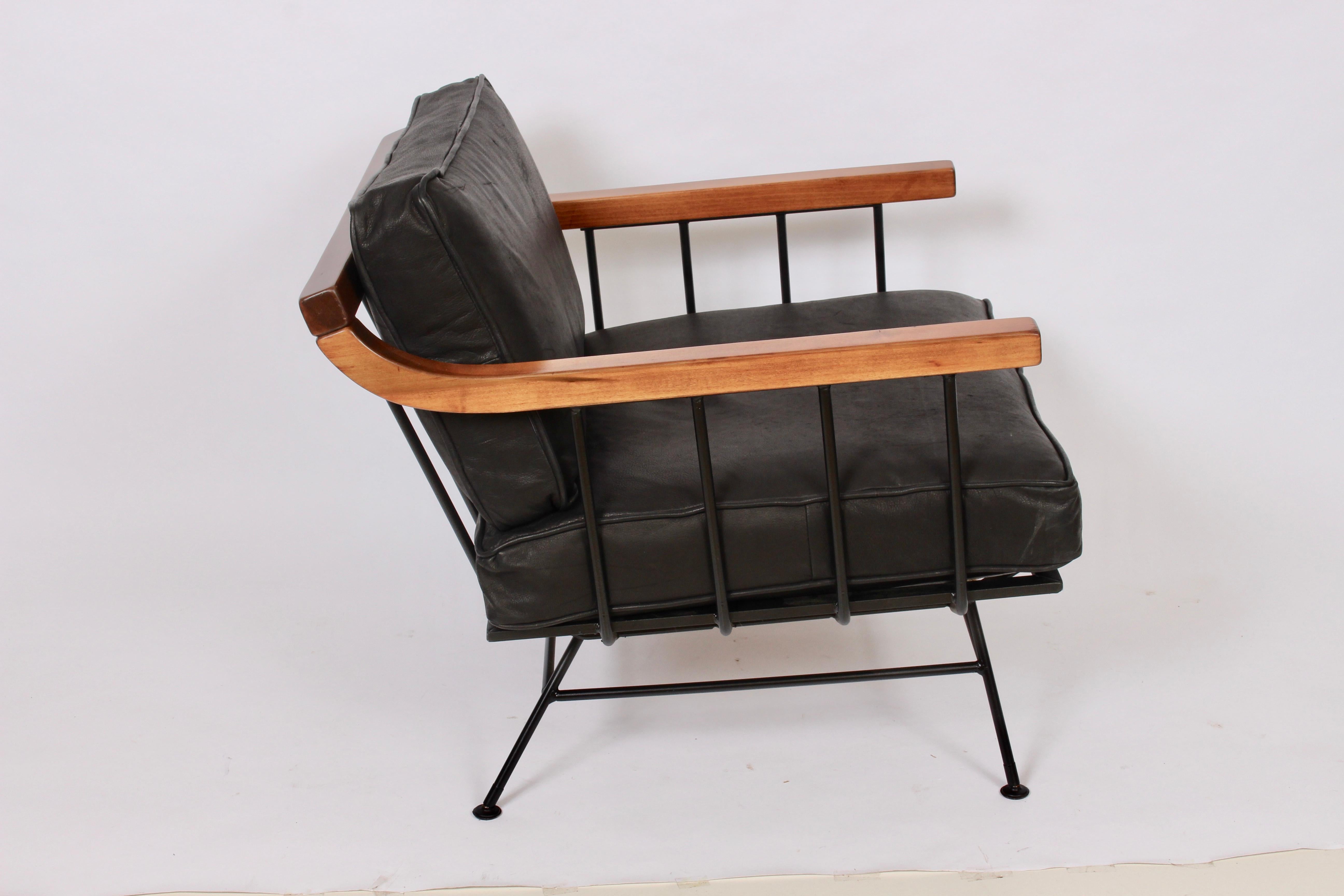 black leather occasional chair