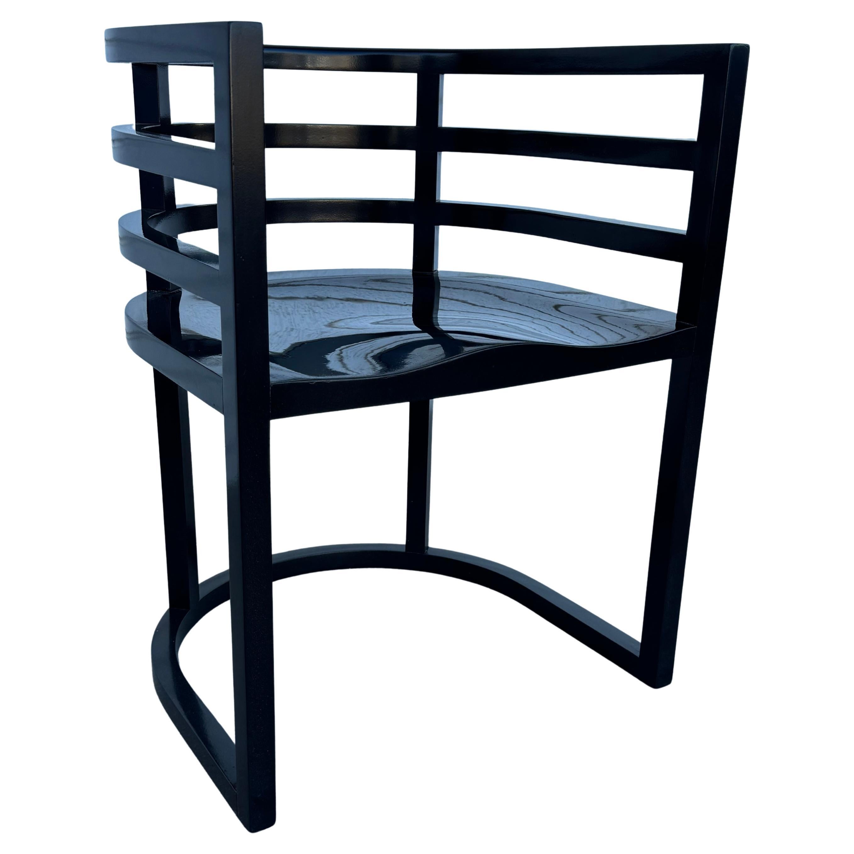 Richard Meier #810 Black Lacquered Armchair
