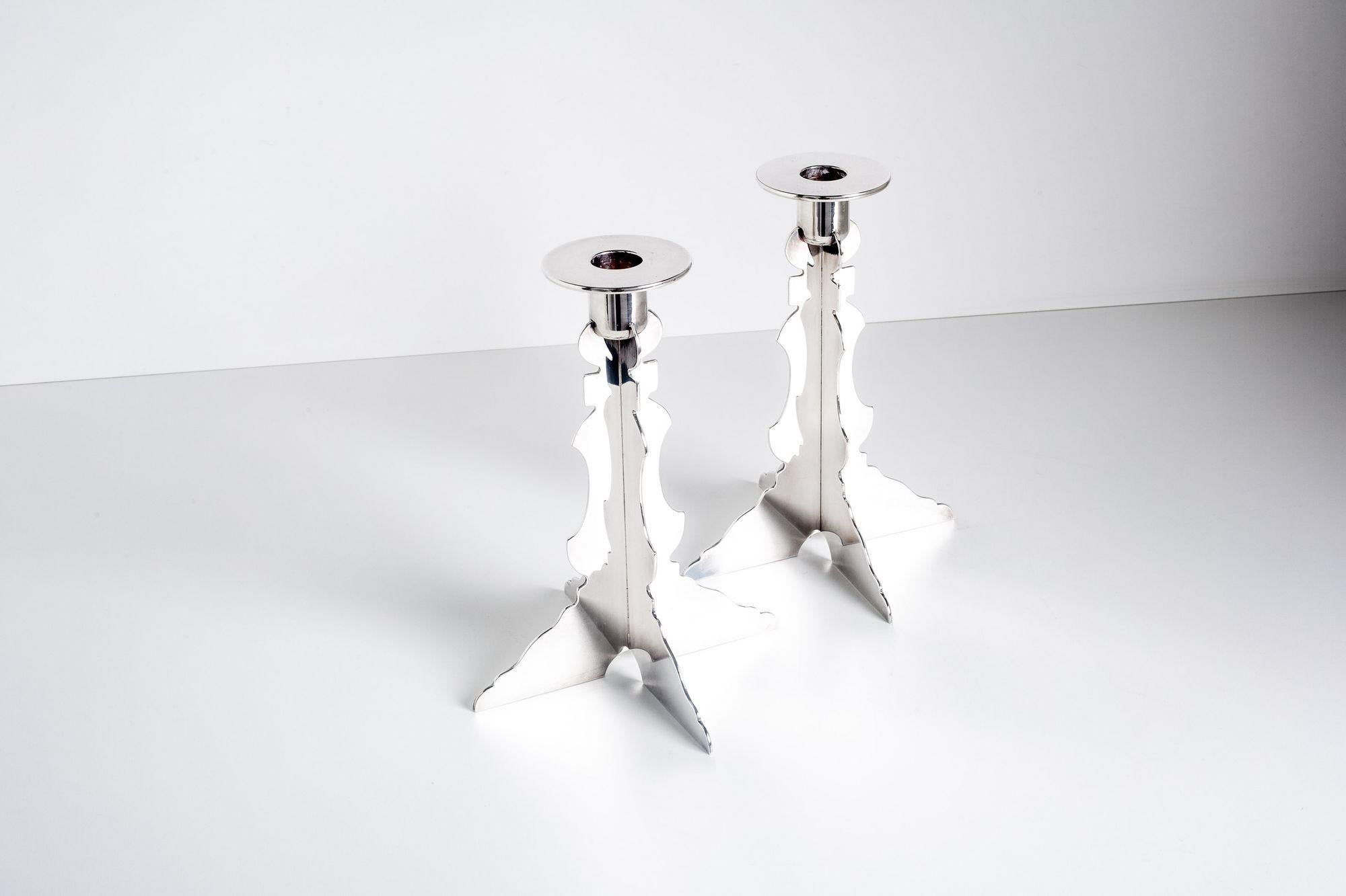 Richard Meier Candleholders for Swid Powell In Good Condition For Sale In Chicago, IL
