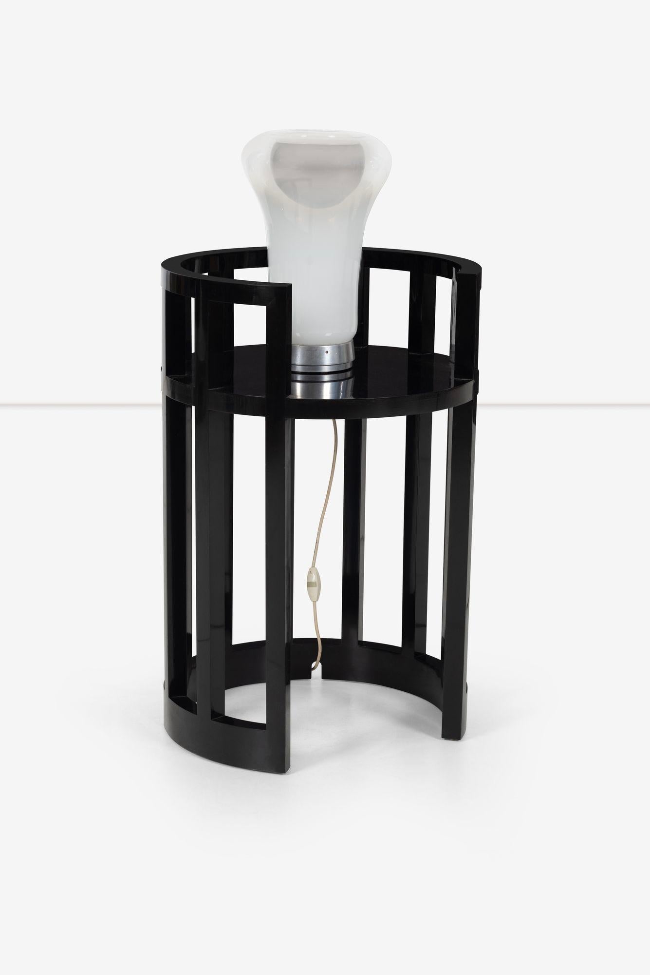 Lacquered Richard Meier Custom Lamp Table For Sale