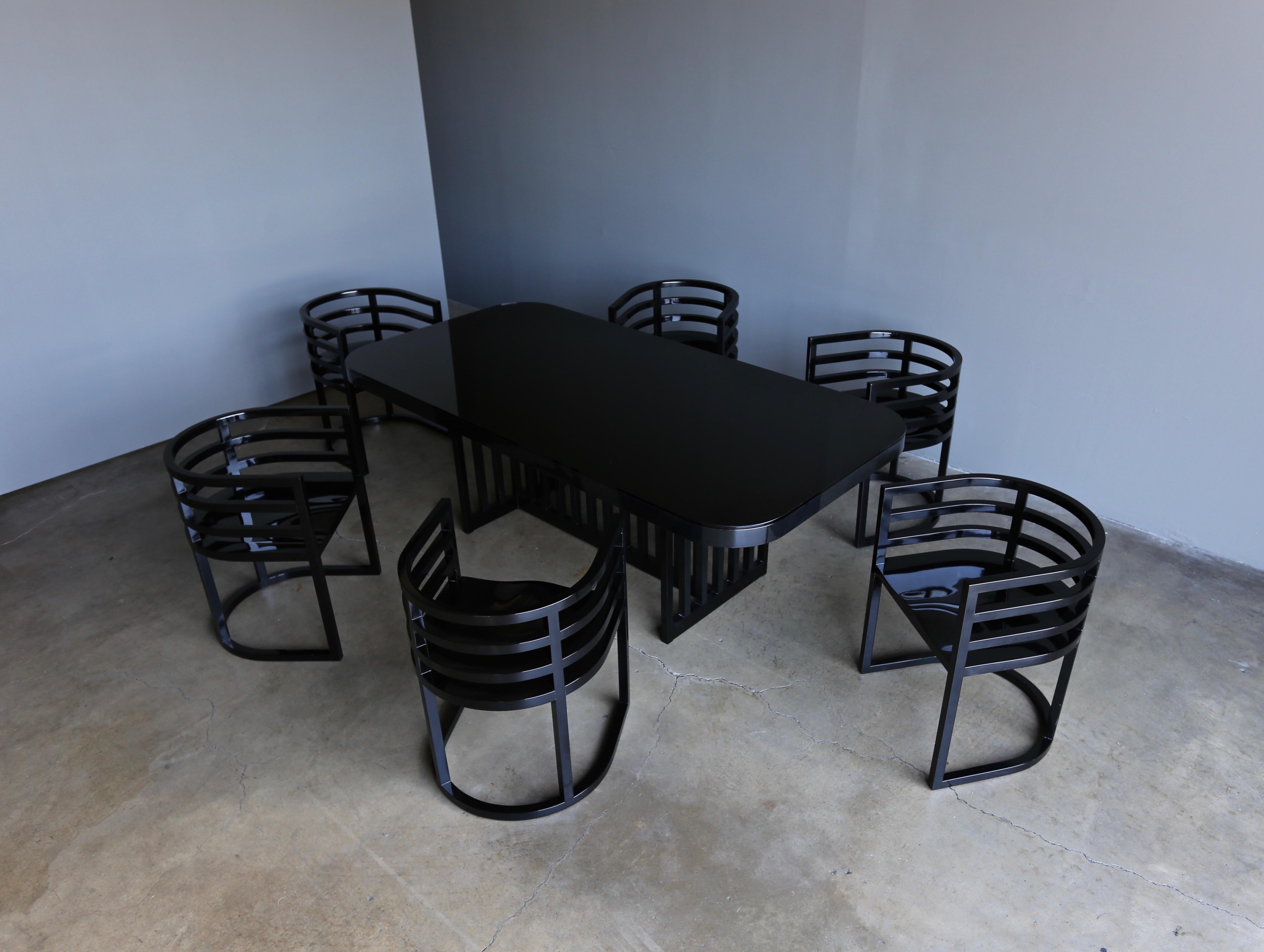 Richard Meier Dining Set for Knoll, circa 1982 In Good Condition In Costa Mesa, CA