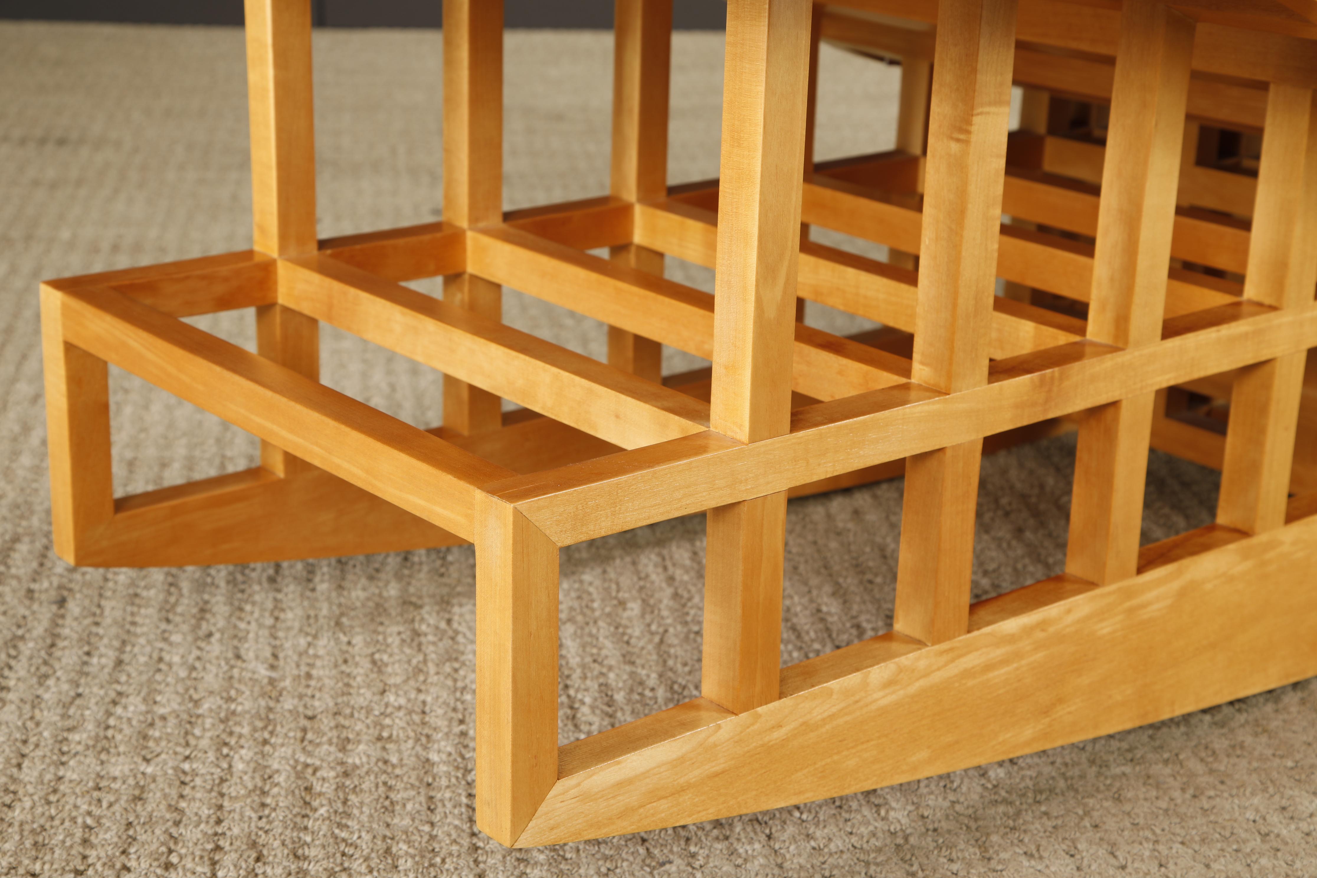 Richard Meier for Knoll International Architectural Rocking Chaise, 1982, Signed For Sale 3