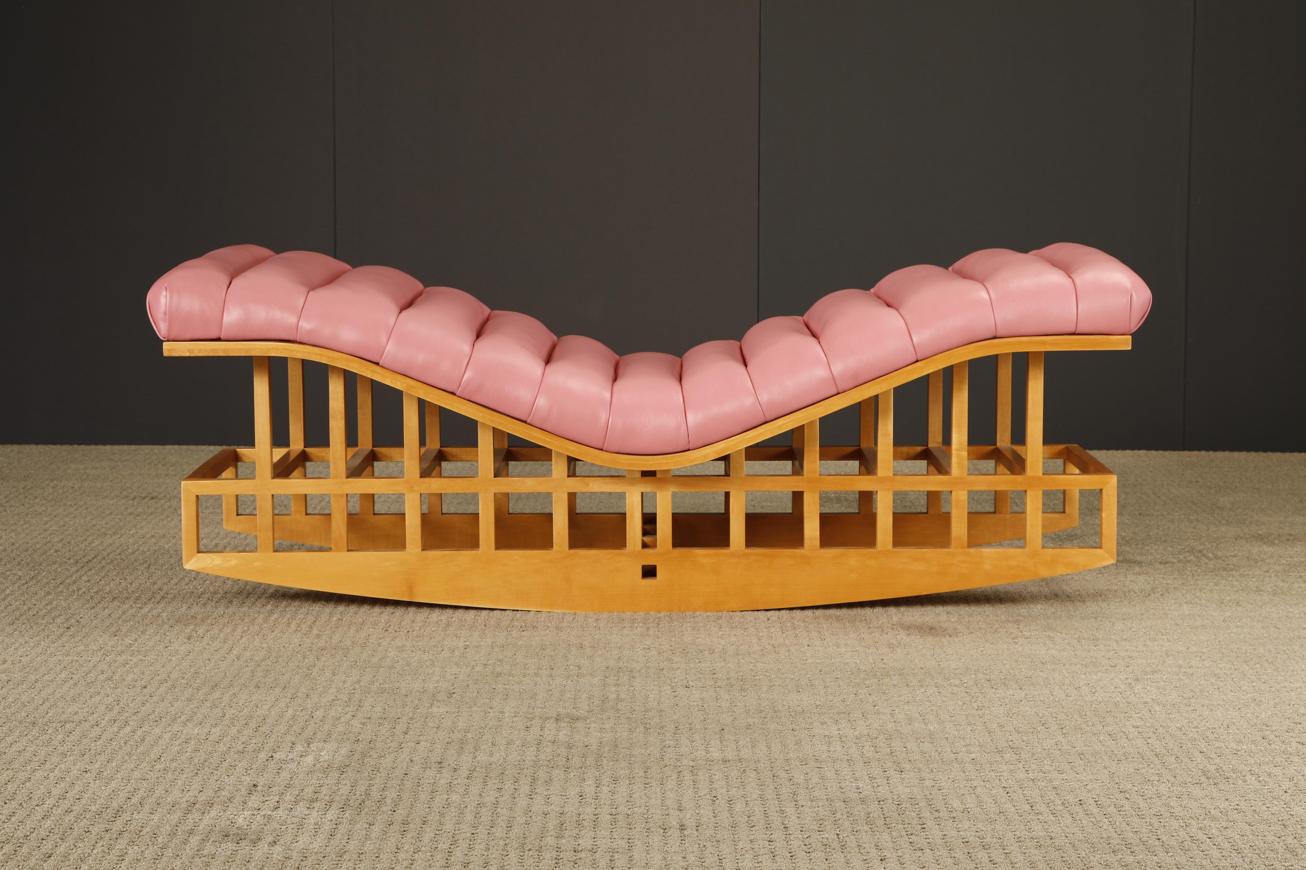 Richard Meier for Knoll International Architectural Rocking Chaise, 1982, Signed For Sale 10