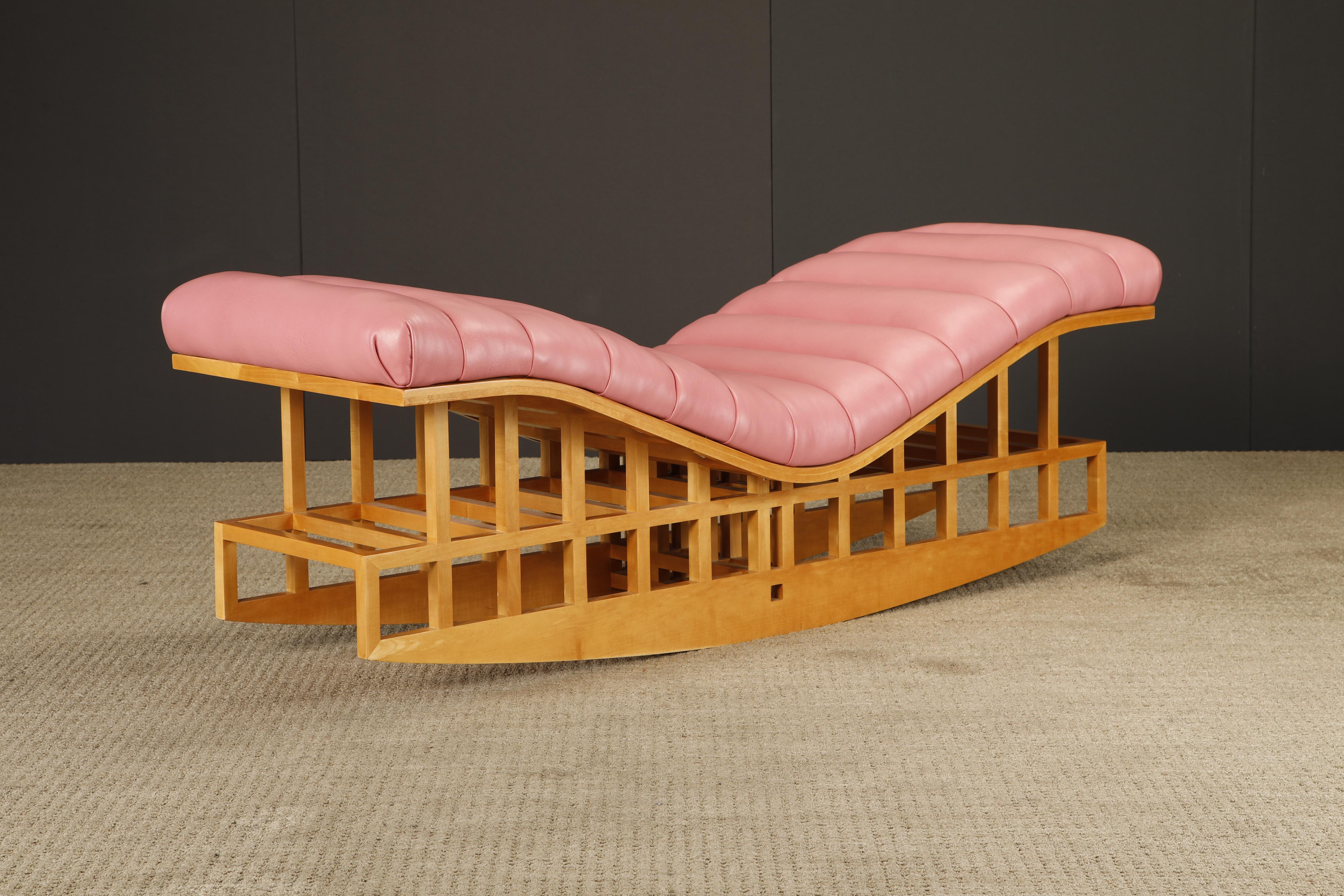 Richard Meier for Knoll International Architectural Rocking Chaise, 1982, Signed For Sale 12