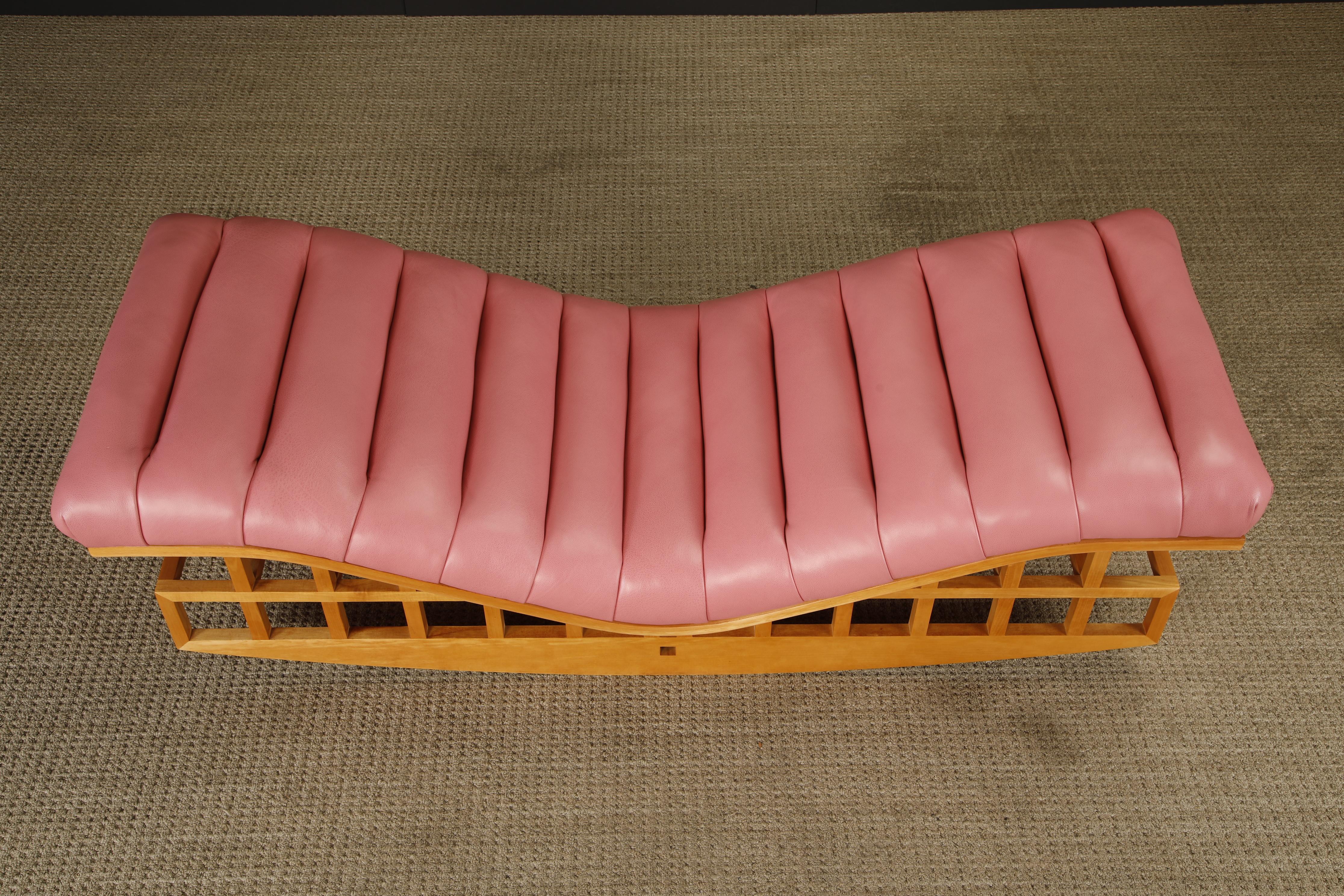 Late 20th Century Richard Meier for Knoll International Architectural Rocking Chaise, 1982, Signed For Sale