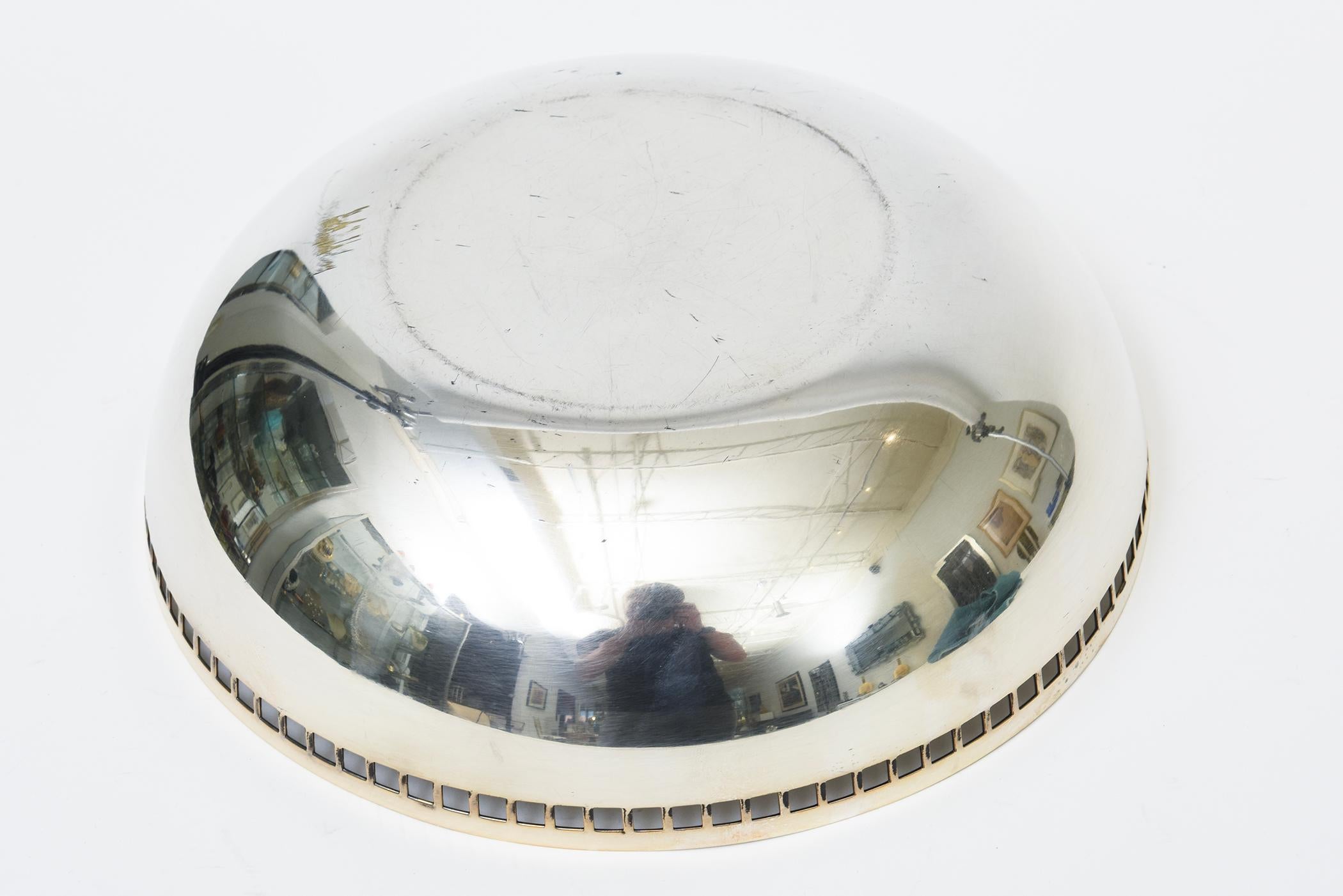 Richard Meier For Swid Powell Silver-Plate Architectural Skyscraper Bowl 90's For Sale 2