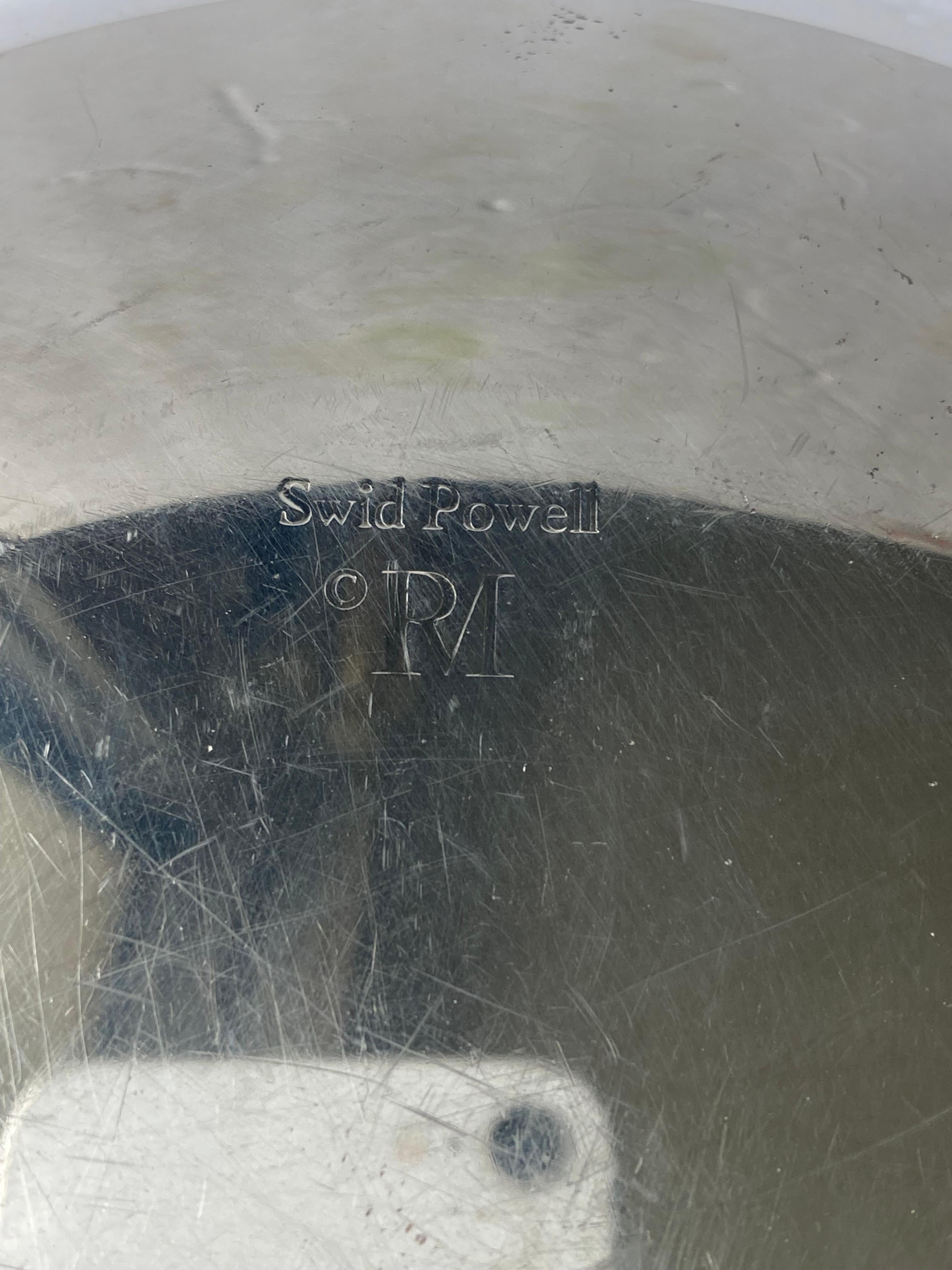 Post-Modern Richard Meier for Swid Powell Stainless Steel Bowl/Centerpiece For Sale