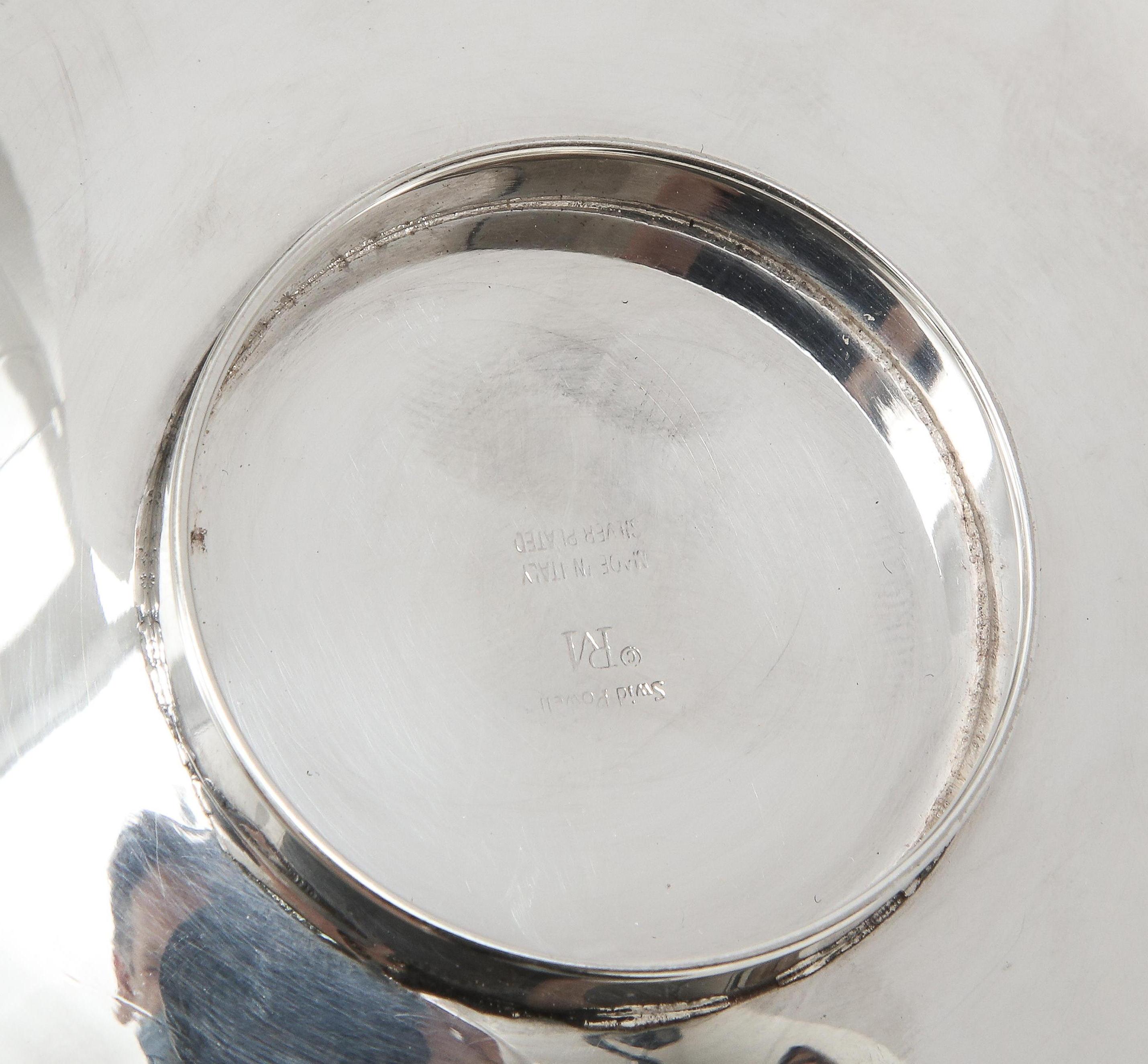 Silver Plate Richard Meier Post Modern Decorative Bowl