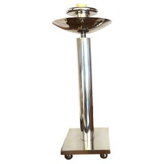 Richard Meier Chandelier postmoderne en métal argenté pour Italian Swid Powell, années 1980