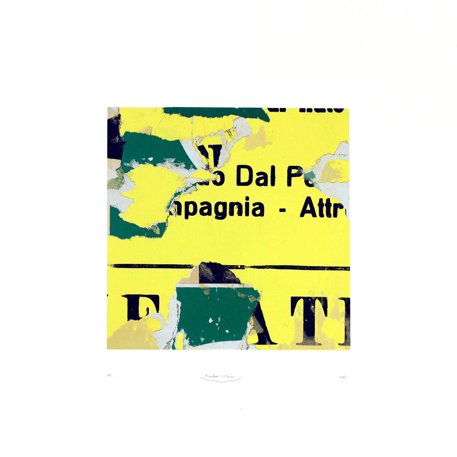 Richard Meier Abstract Print - Dal (Yellow)