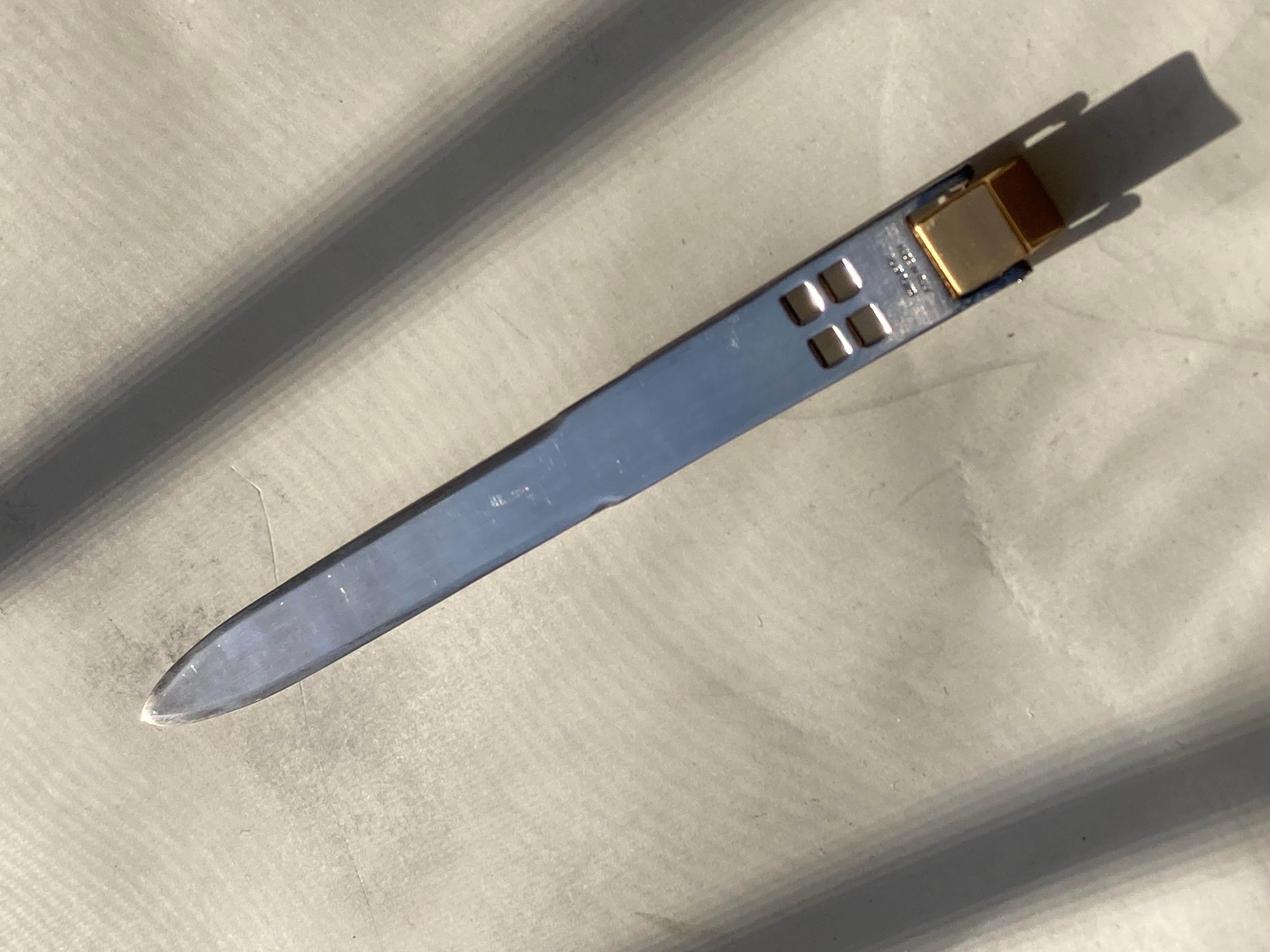 Metalwork Richard Meier Silver Plate Letter Opener by Swid Powell