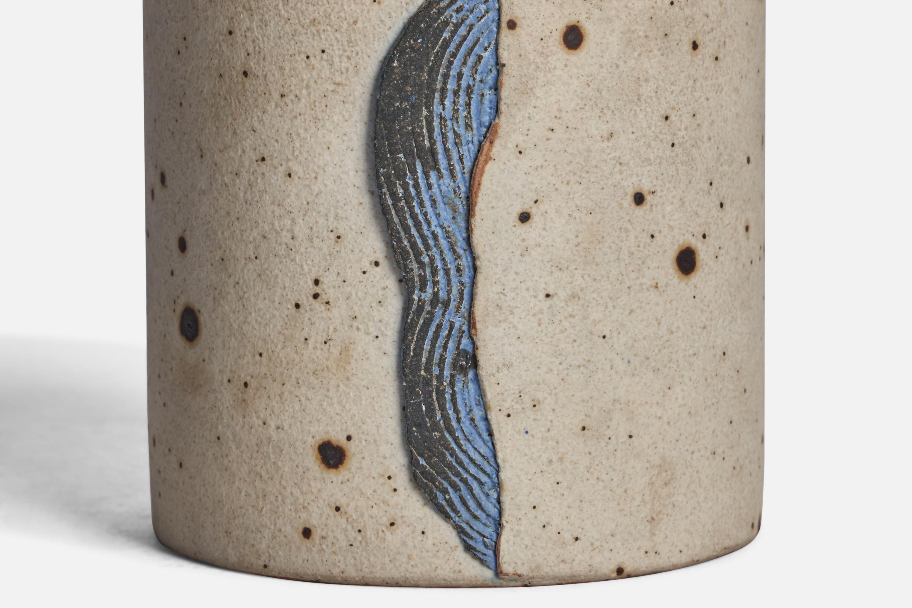 Late 20th Century Richard Menz, Vase, Stoneware, Denmark, 1970s For Sale