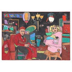 Richard Merkin, (Broken Blossoms: Le Chien D’Or, 1990, oil on canvas