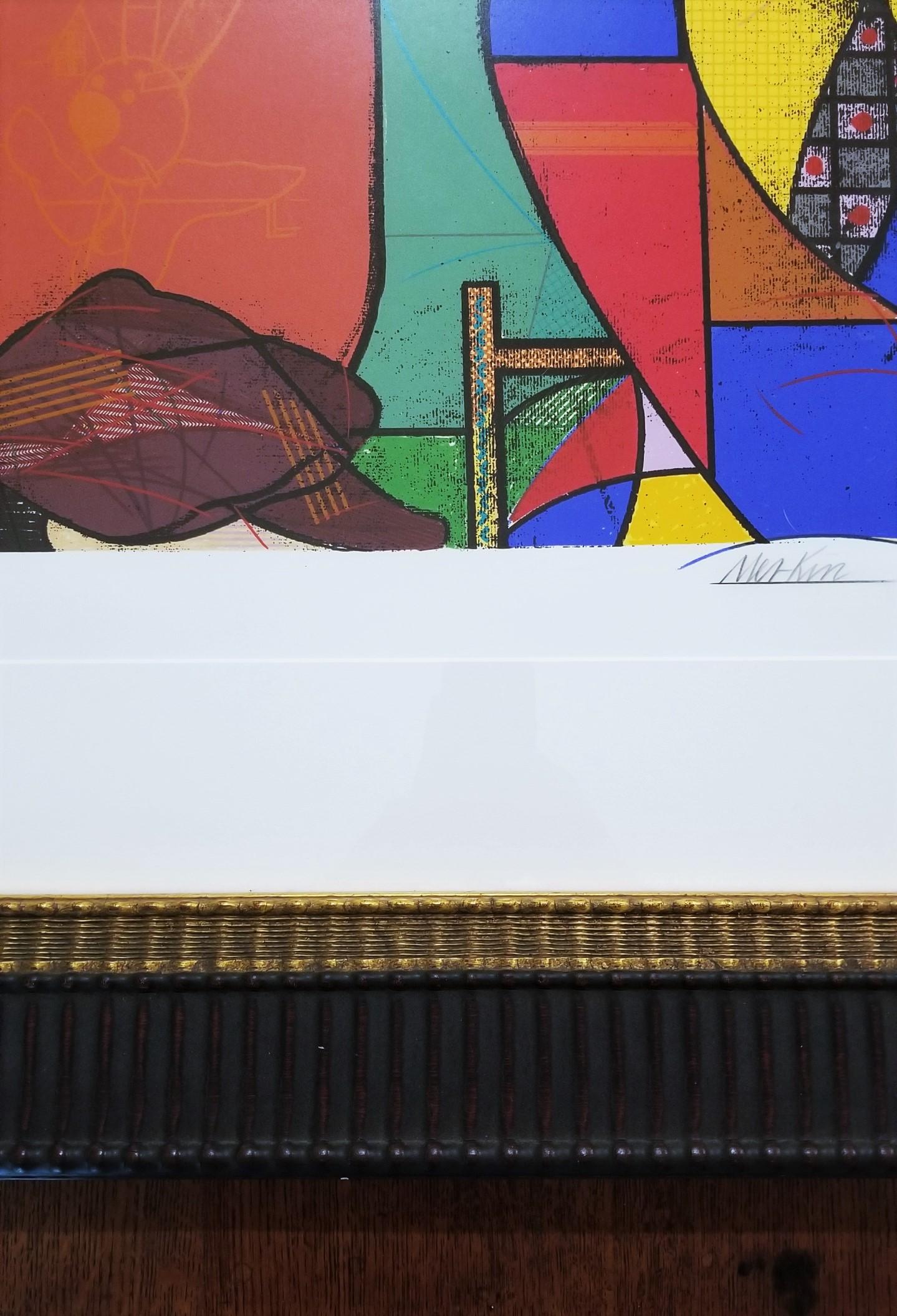 An original signed screenprint on Arches paper by American artist Richard Merkin (1938-2009) titled 