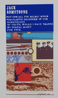 Epitaph/Tombstone jack Armstrong Pop Art  1969 Serigrafia a colori Richard Merkin