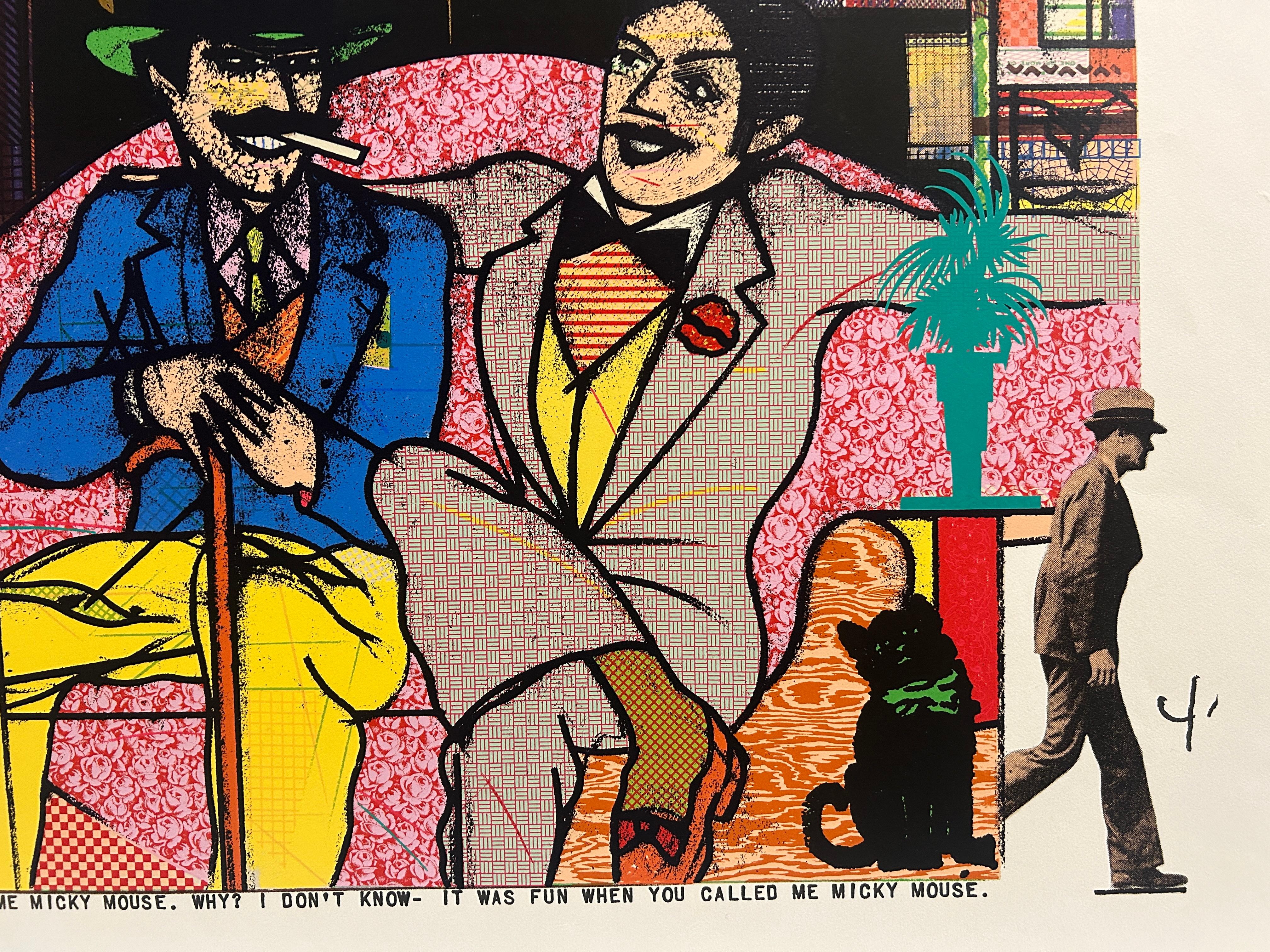 En La Habana - Figurative Print Marrón de Richard Merkin