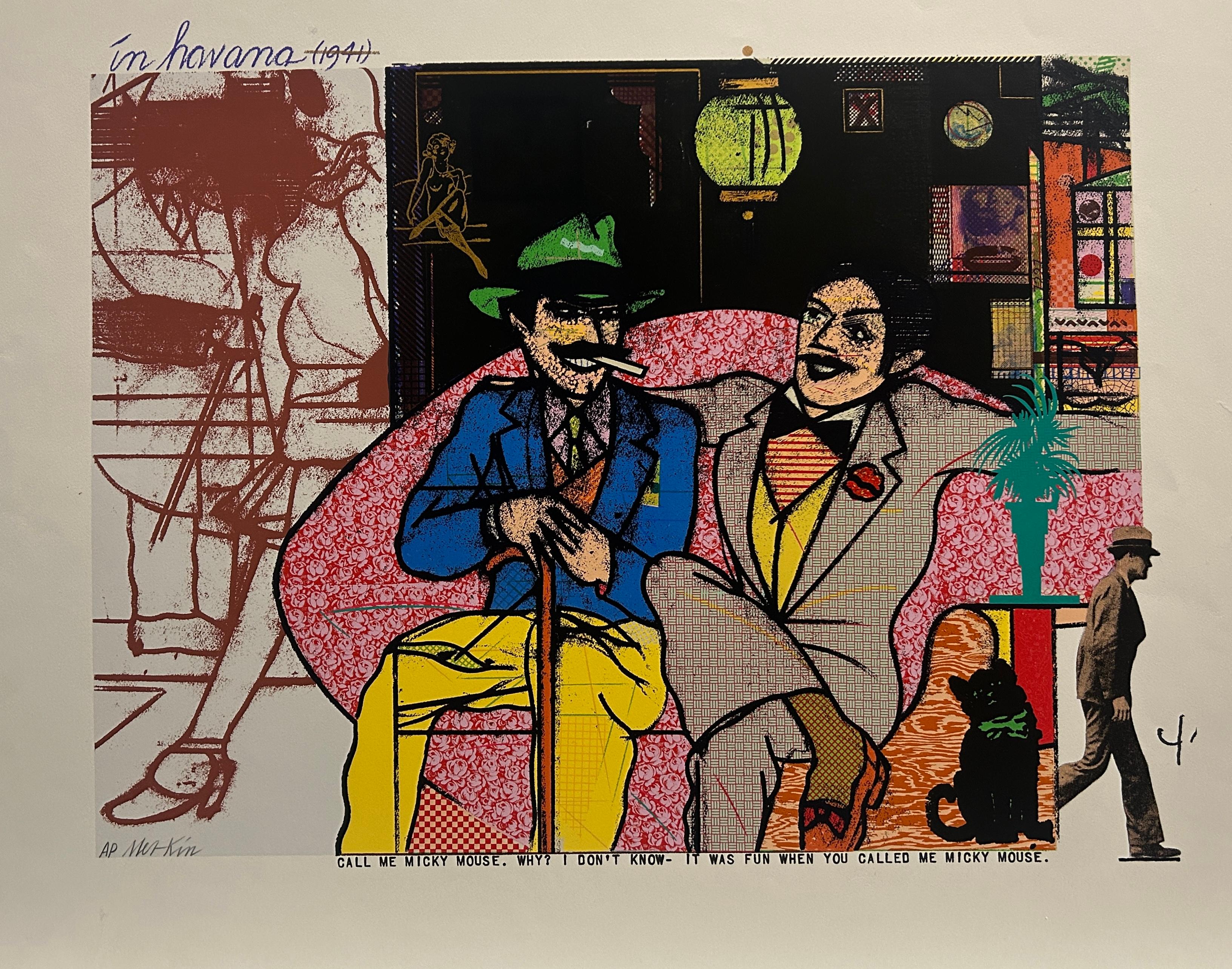 Figurative Print de Richard Merkin - En La Habana
