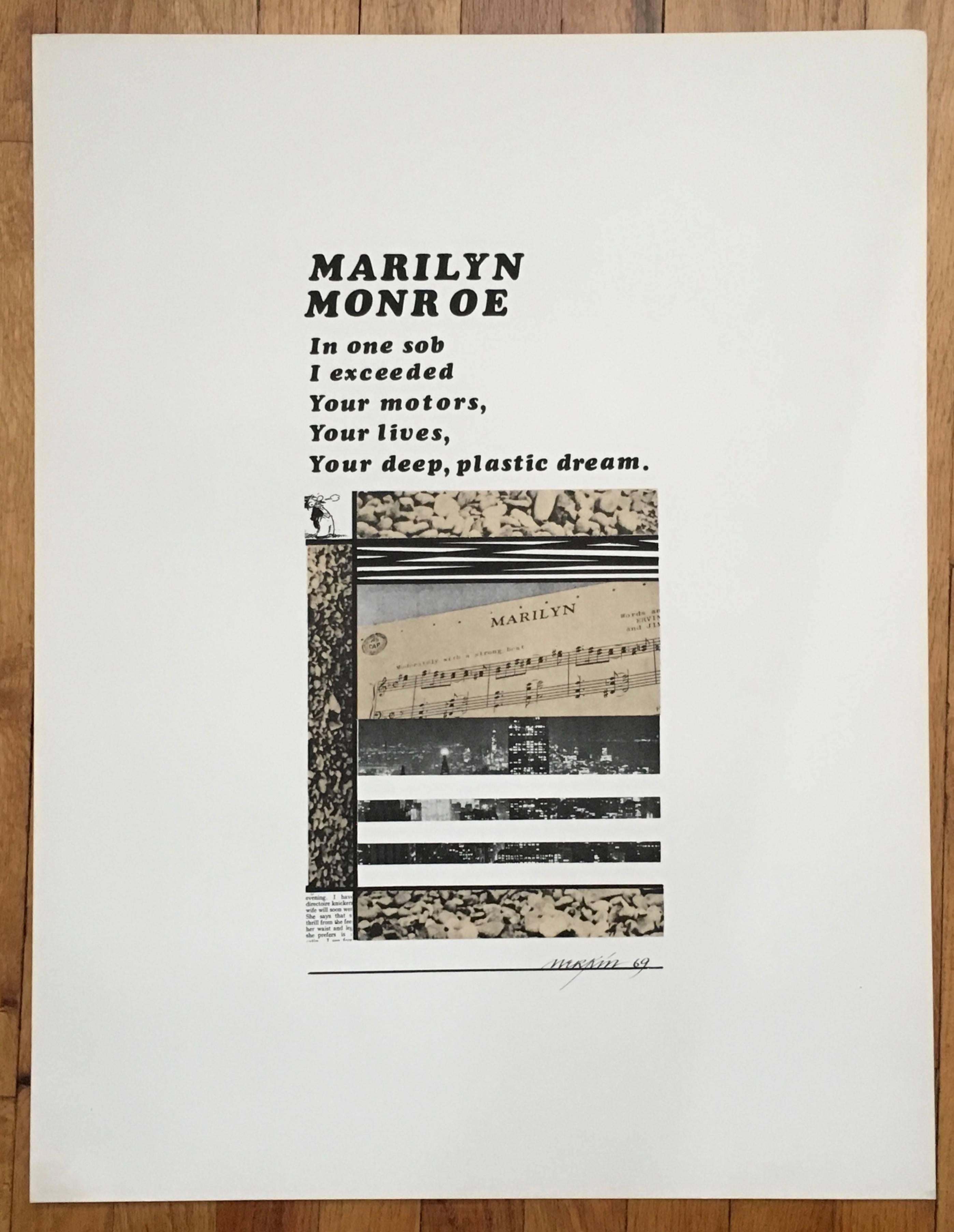 Marilyn Monroe Pop Art 1969 Farb-Raumteiler von Richard Merkin im Angebot 1