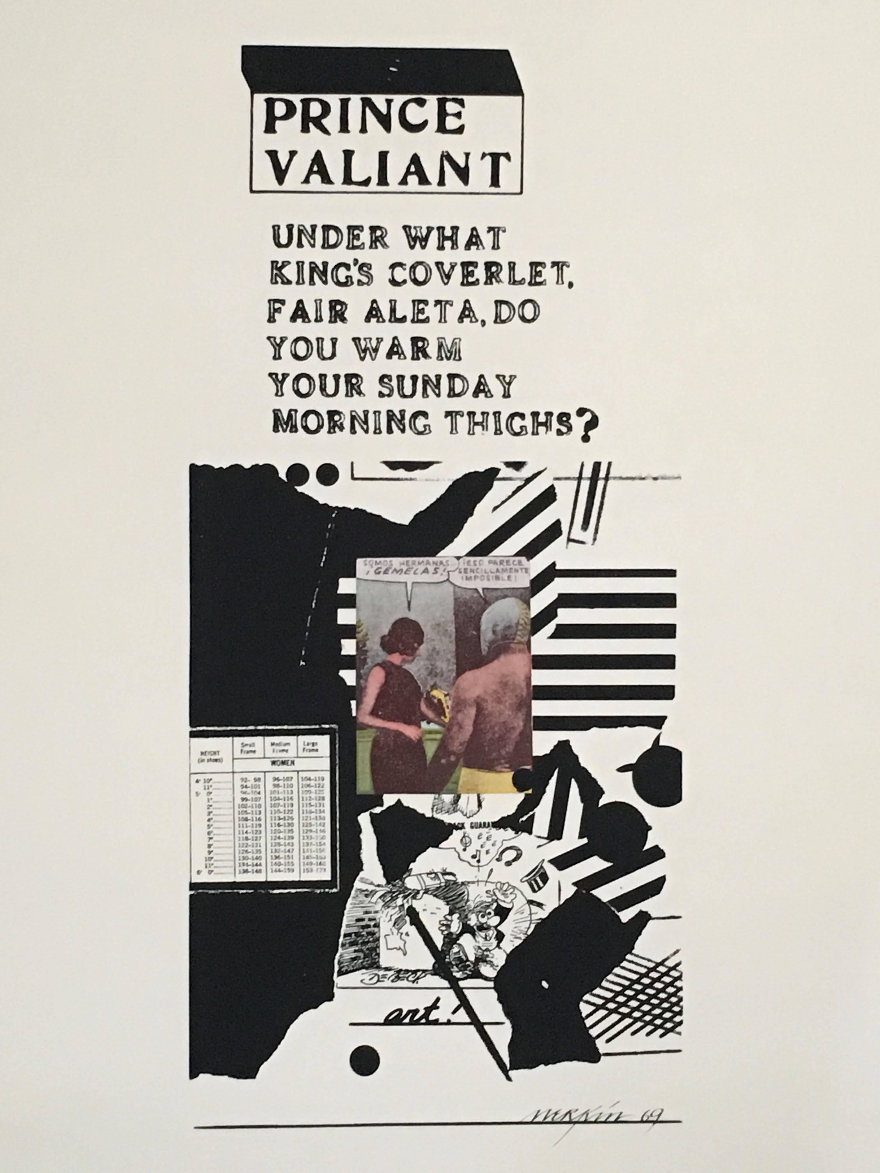 Prince Valiant Pop Art 1969 Color Screenprint Richard Merkin