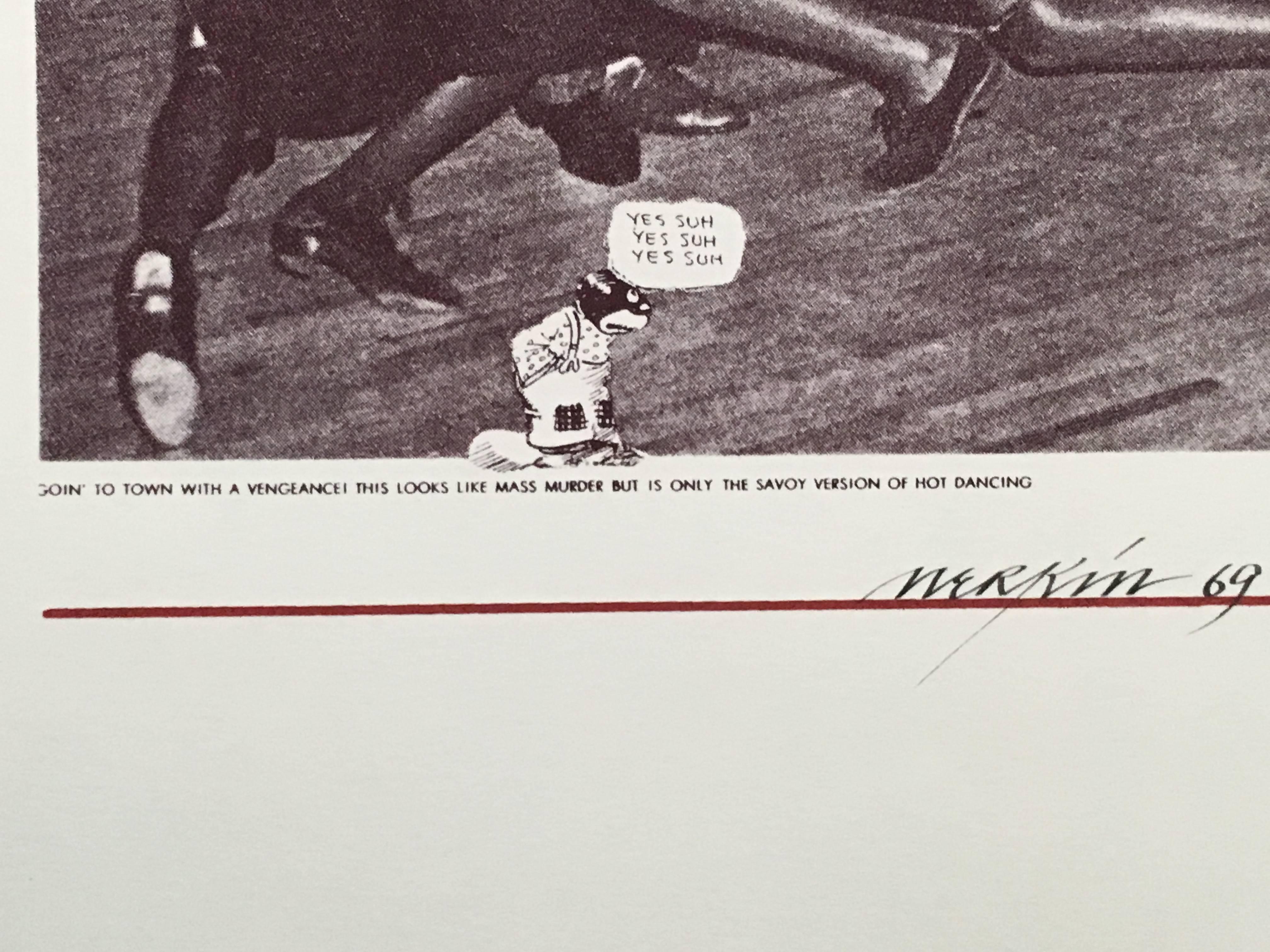 Stepin Fetchit Pop Art 1969 Sérigraphie couleur Richard Merkin en vente 3