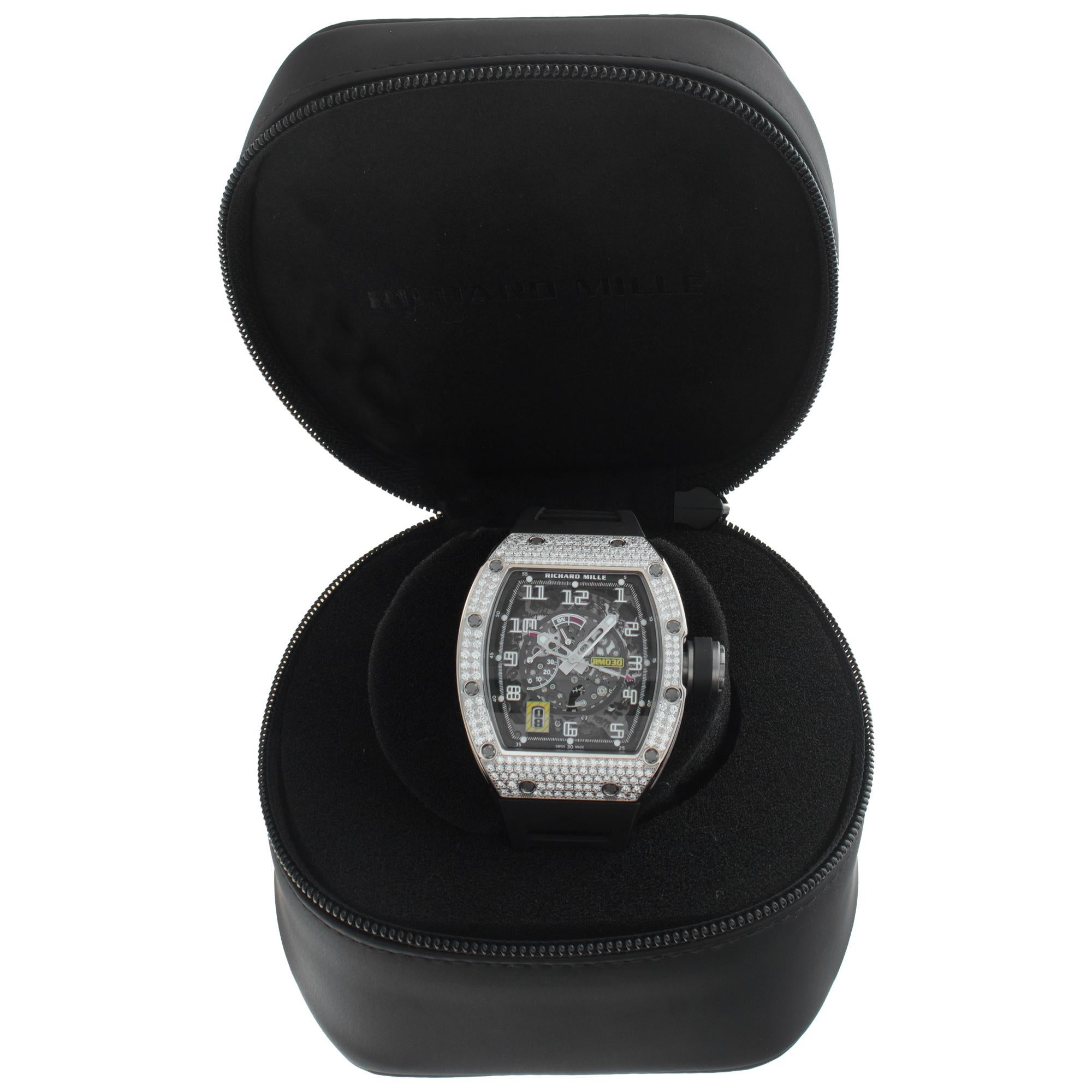 Richard Mille 18k white gold & titanium Automatic Wristwatch Ref RM30 For Sale 2