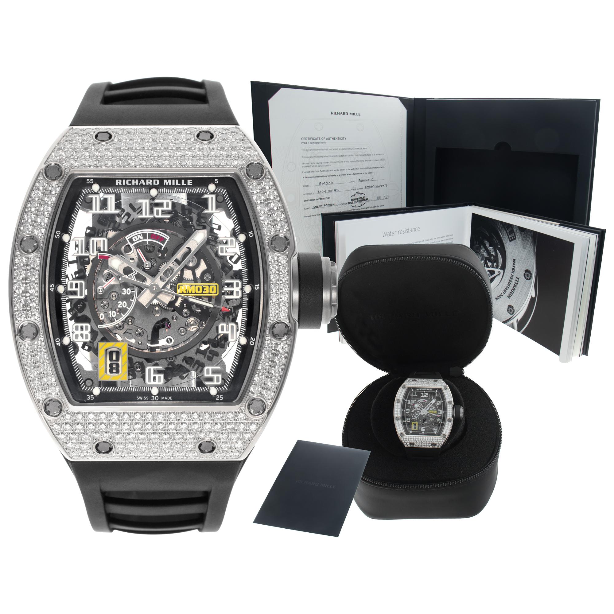 Richard Mille 18k white gold & titanium Automatic Wristwatch Ref RM30 For Sale 4